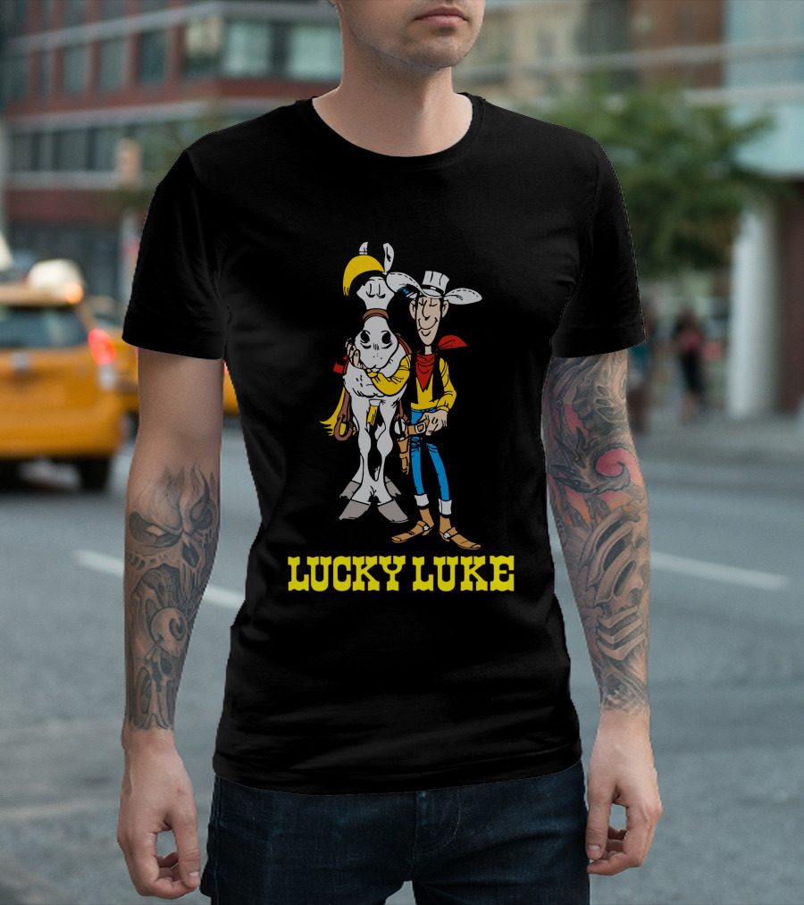 Lucky Luke and Jolly Jumper Vintage Comic T-Shirt