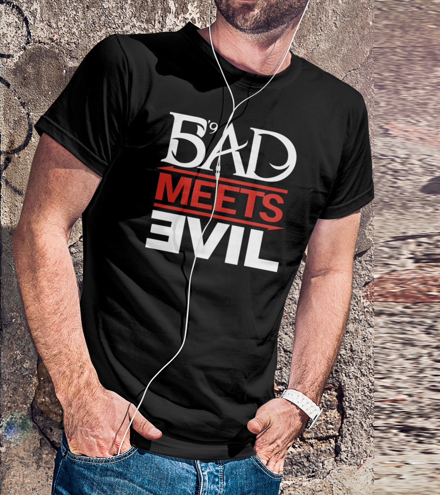 BAD MEETS EVIL Text T-Shirt