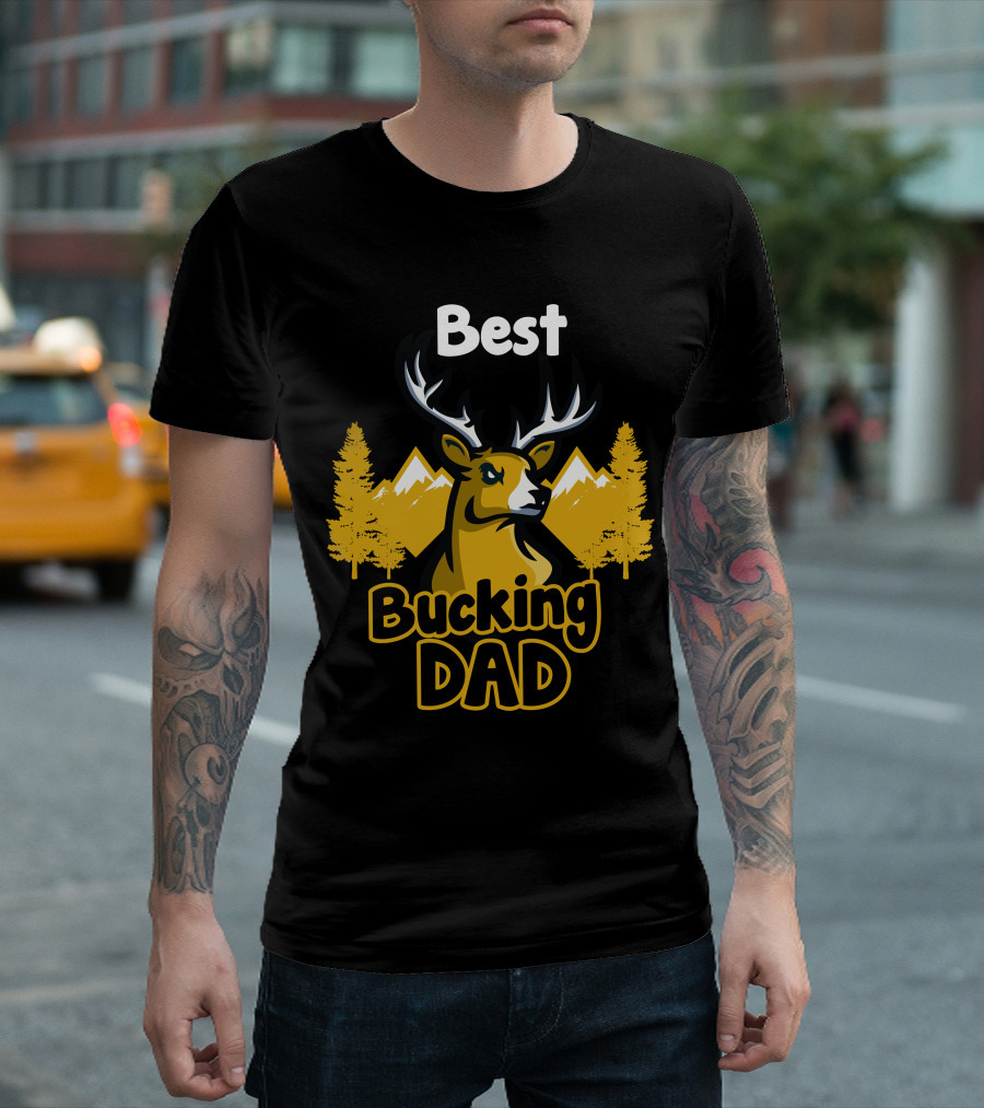 Best Bucking Dad Deer Mountains Forest T-Shirt