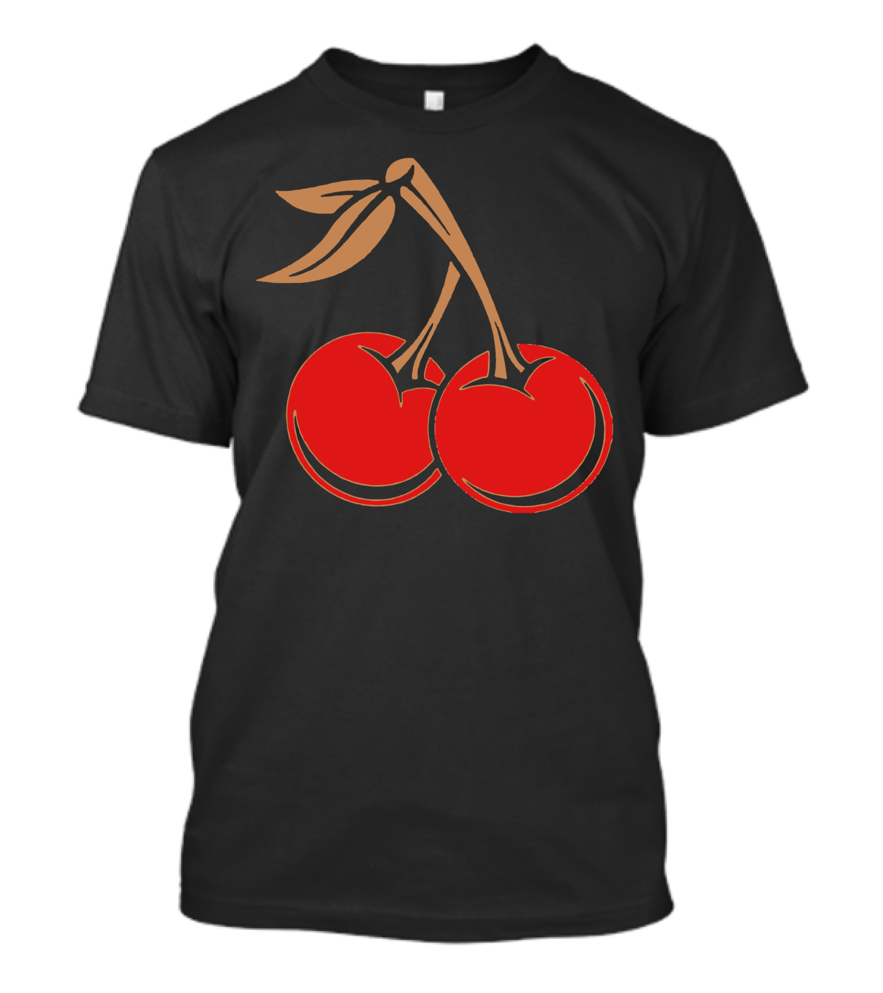 Big Texas Cherry Graphic With Red Cherry T-Shirt