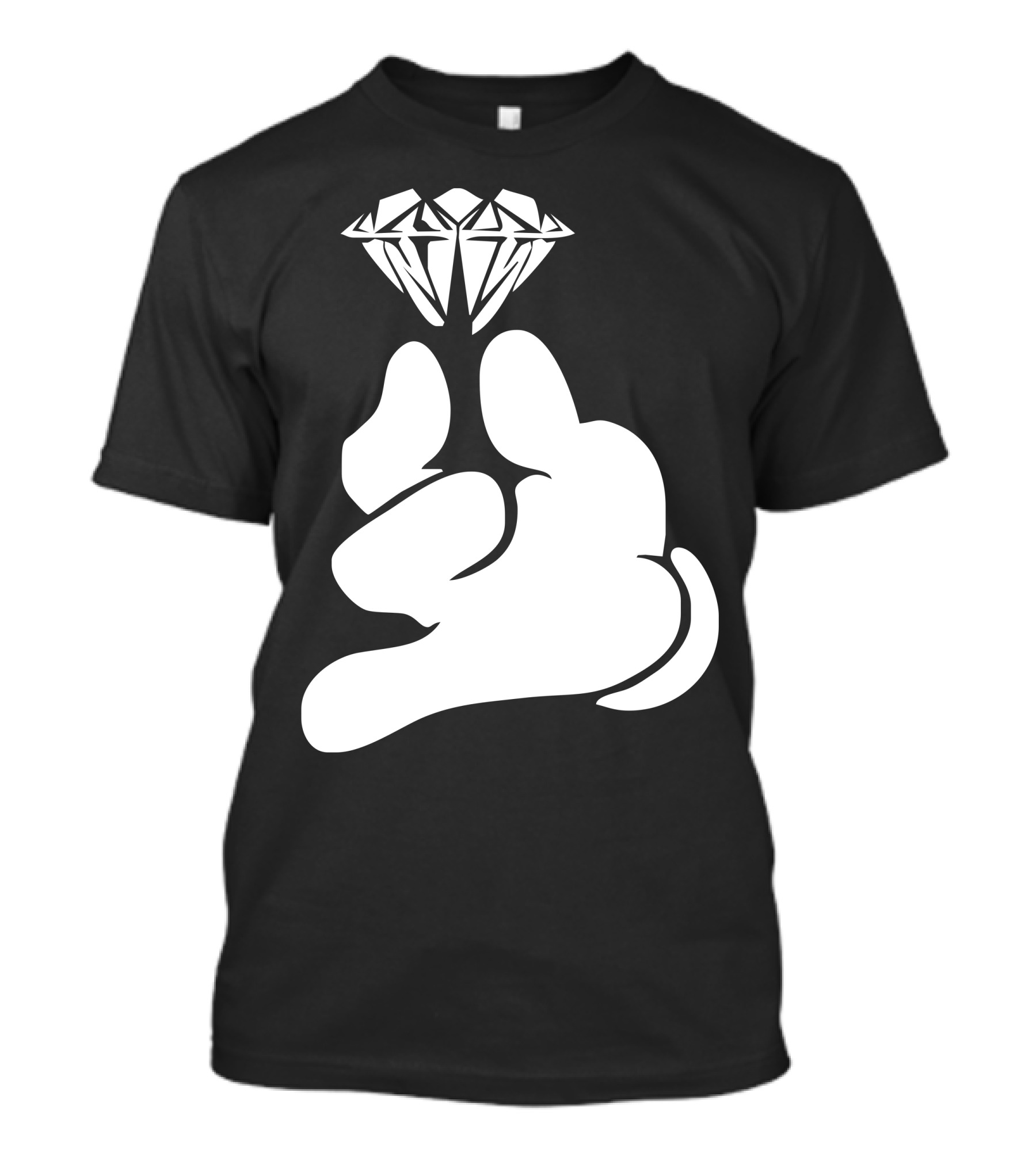 Cartoon Hands Holding Diamond T-Shirt