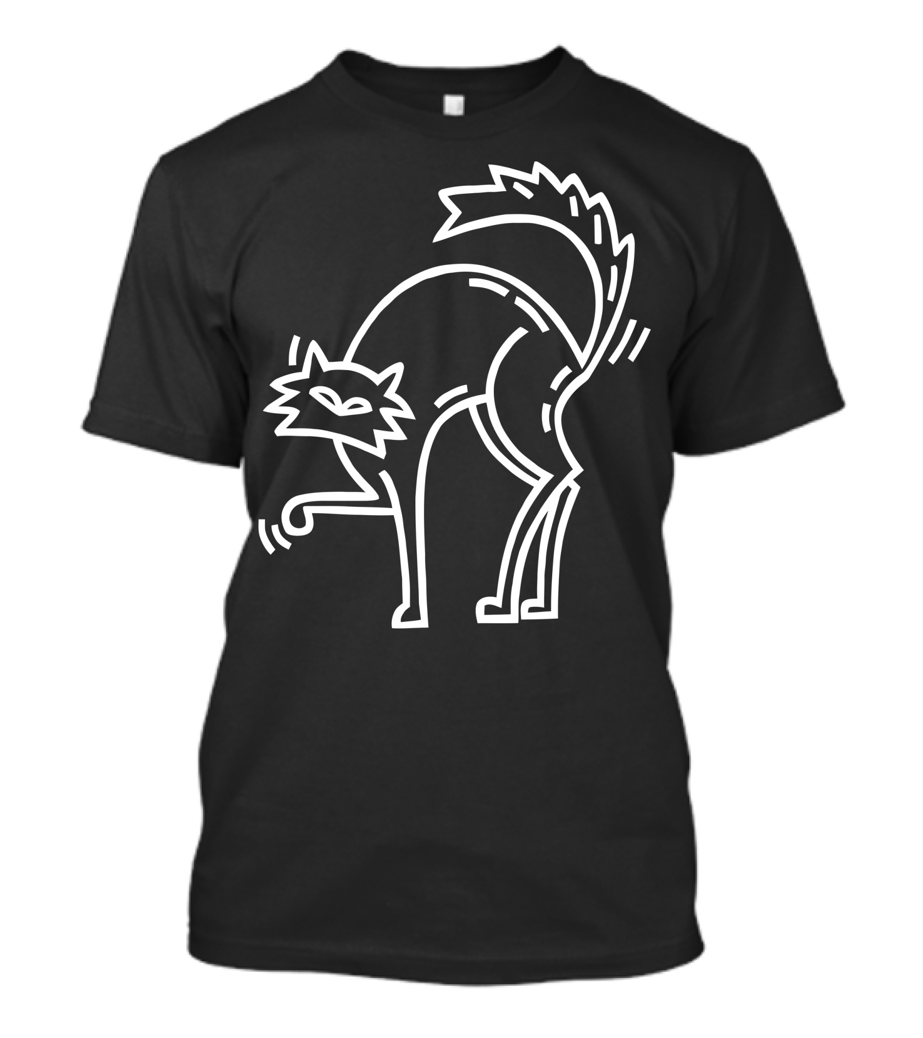 Cat Royalty White Bold Line T-Shirt