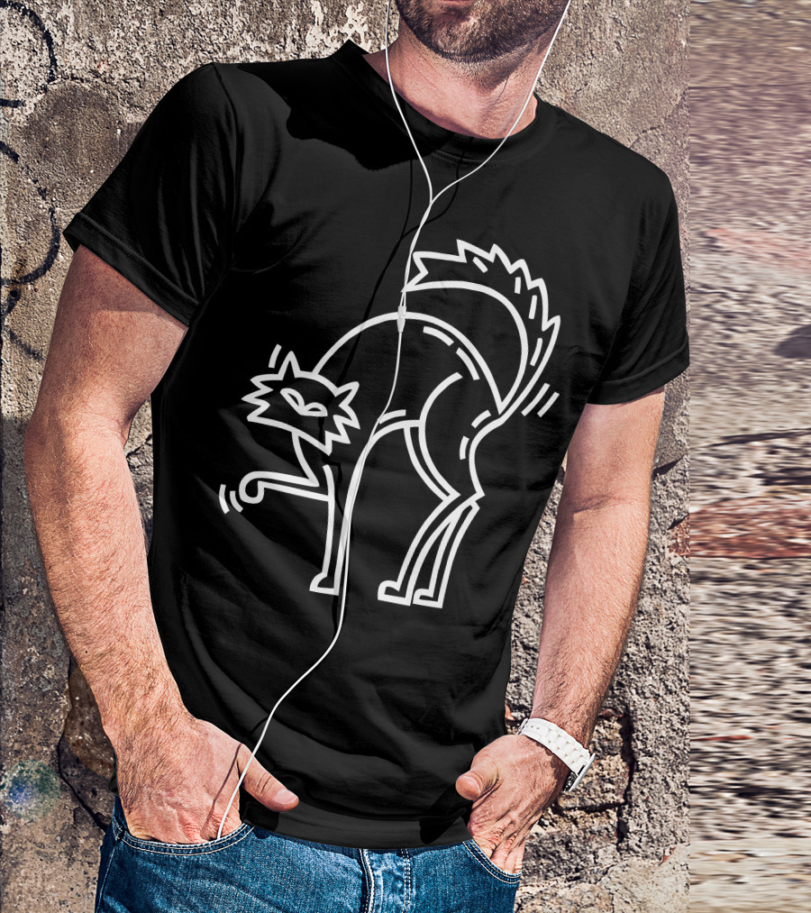 Cat Royalty White Bold Line T-Shirt