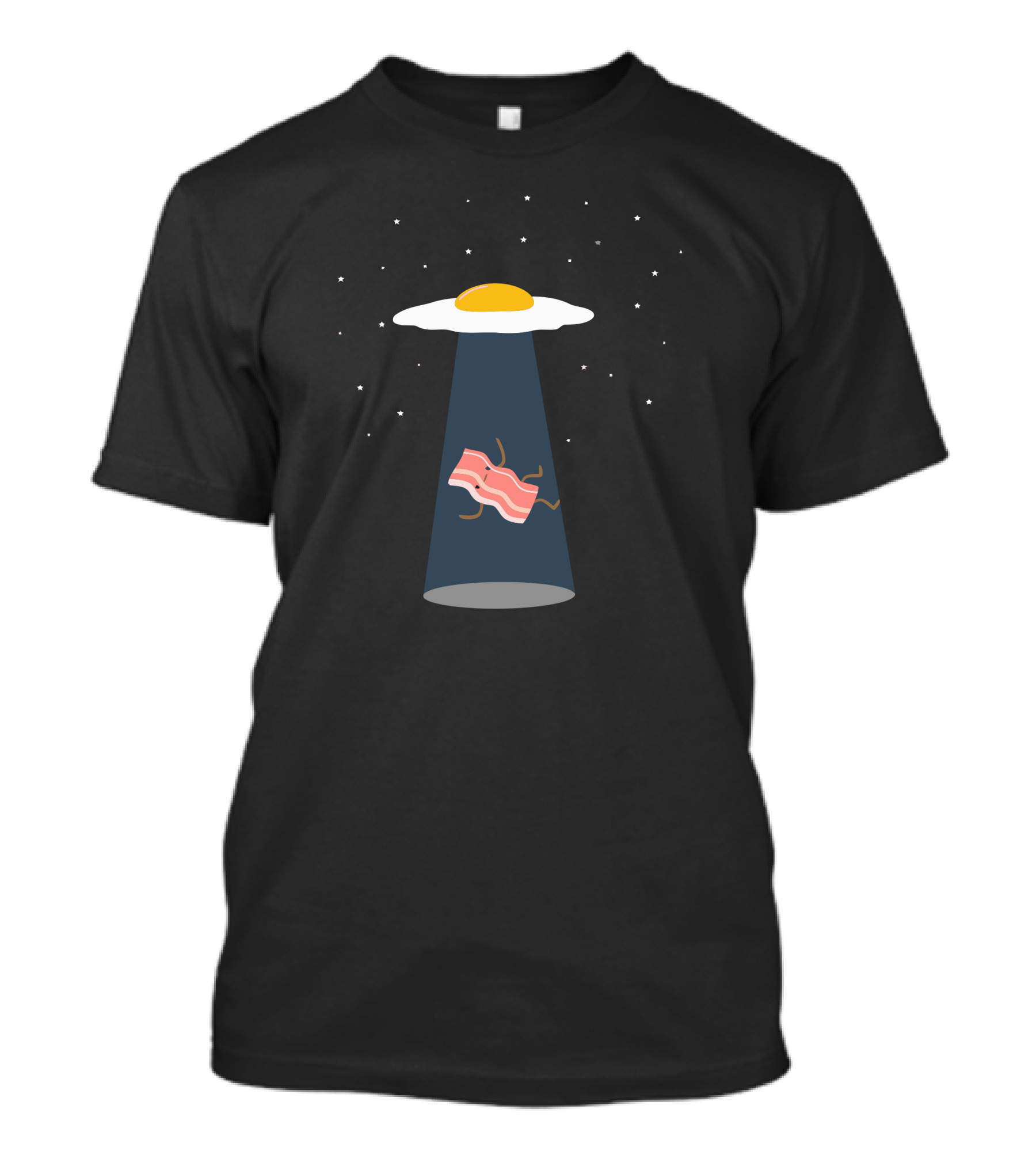 Eggs And Bacon UFO Beam In Space T-Shirt