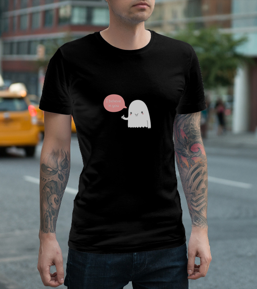 I Believe In You Ghost Thumbs Up Positive Encouragement T-Shirt
