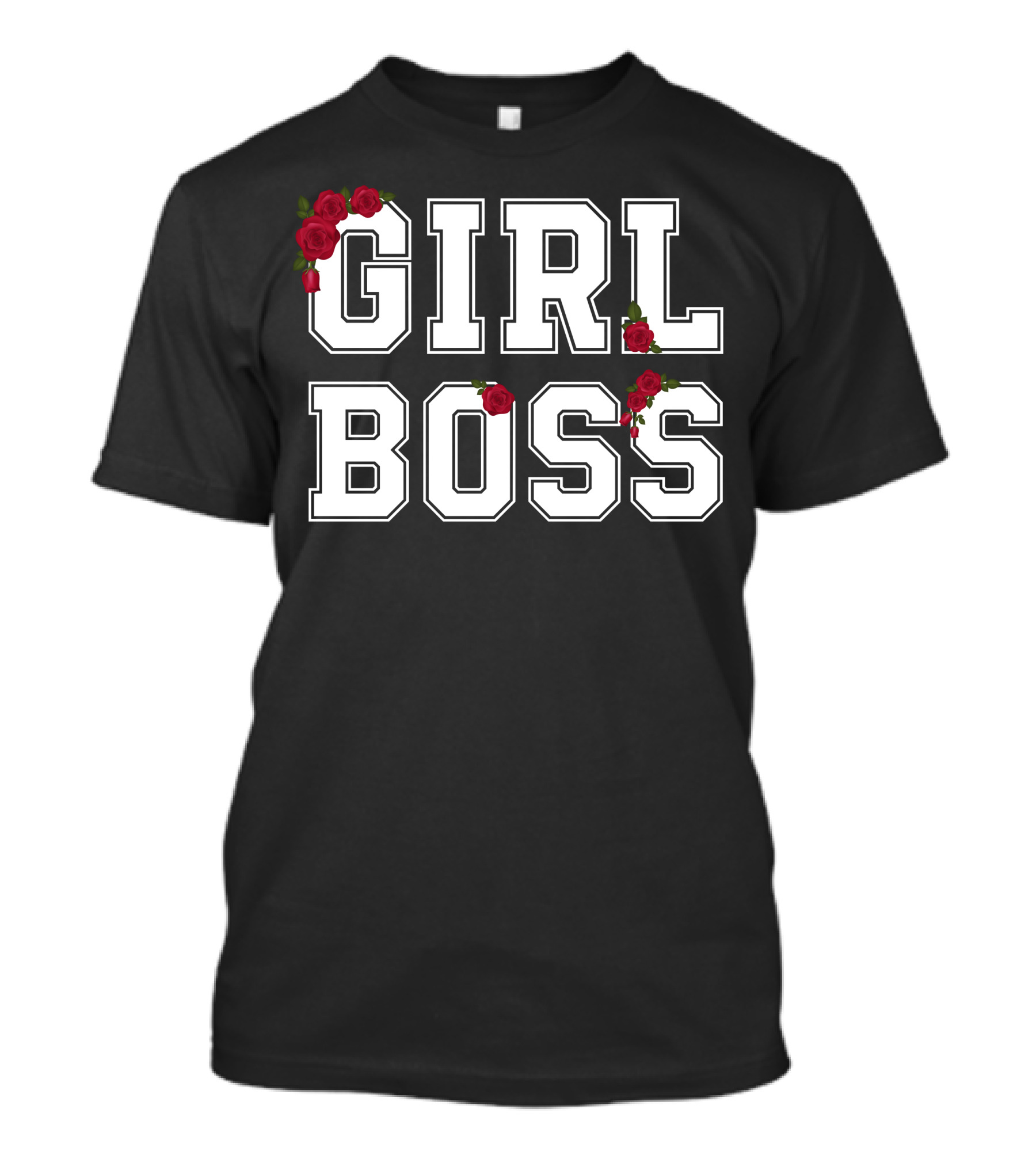 GIRL BOSS Roses Text T-Shirt