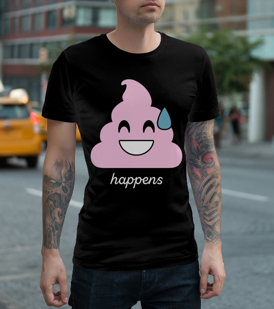 Happens Emoji Poop Smiley T-Shirt