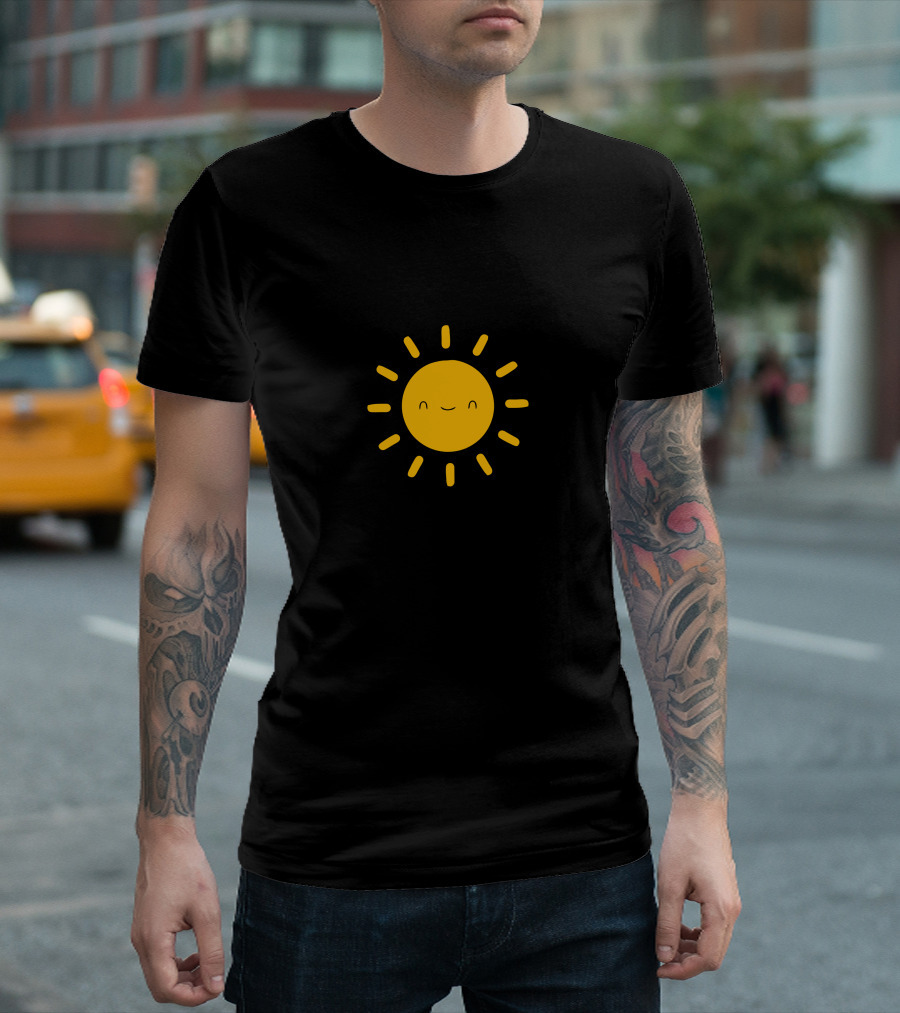Happy Kawaii Sun with Cute Smile T-Shirt