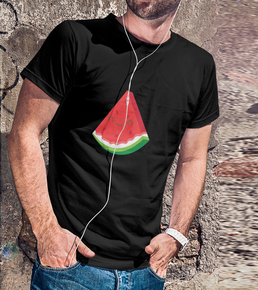 Happy Smiling Watermelon Slice T-Shirt