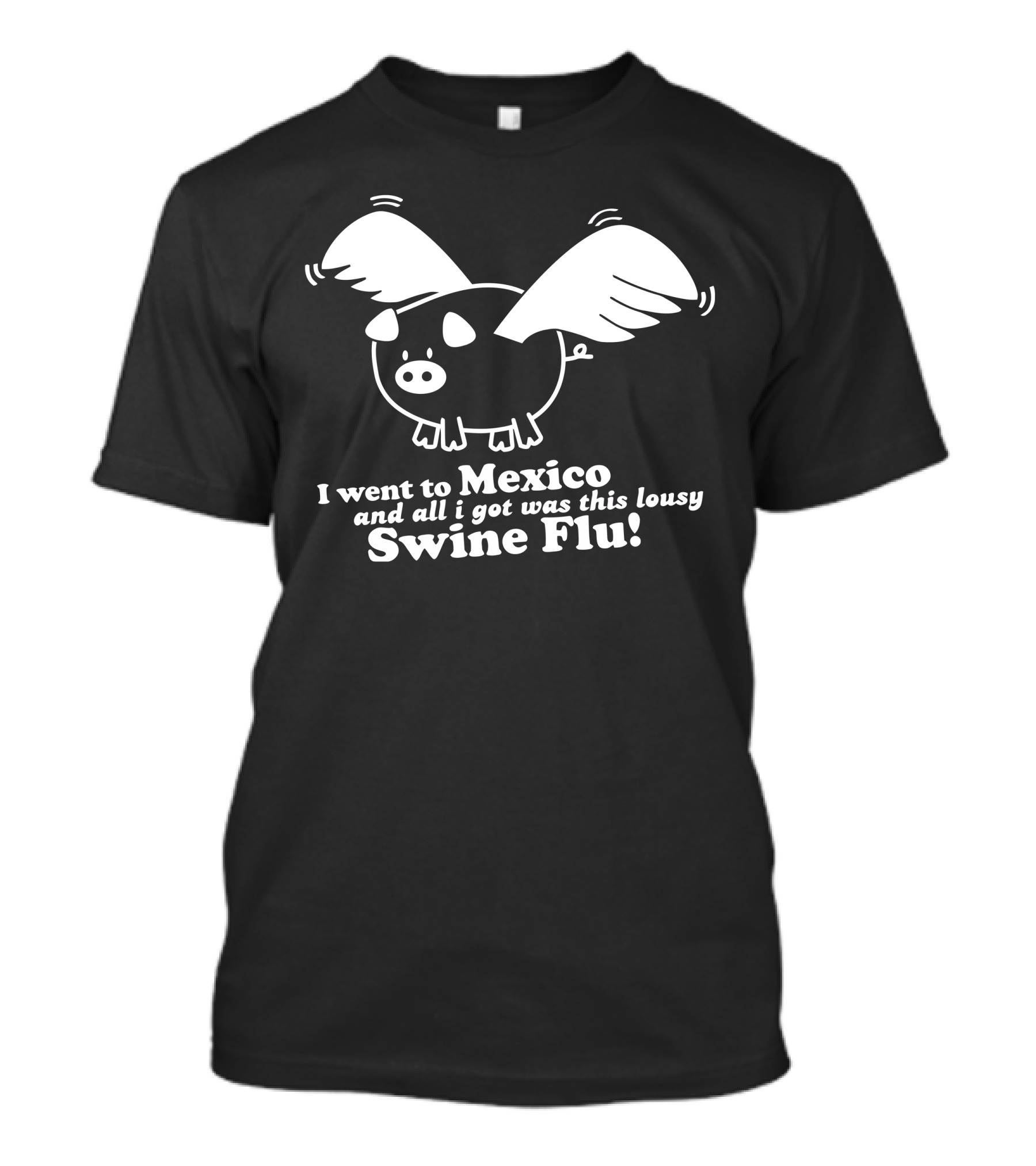 I Went To Mexico And All I Got Was This Lousy Swine Flu Flying Pig T-Shirt