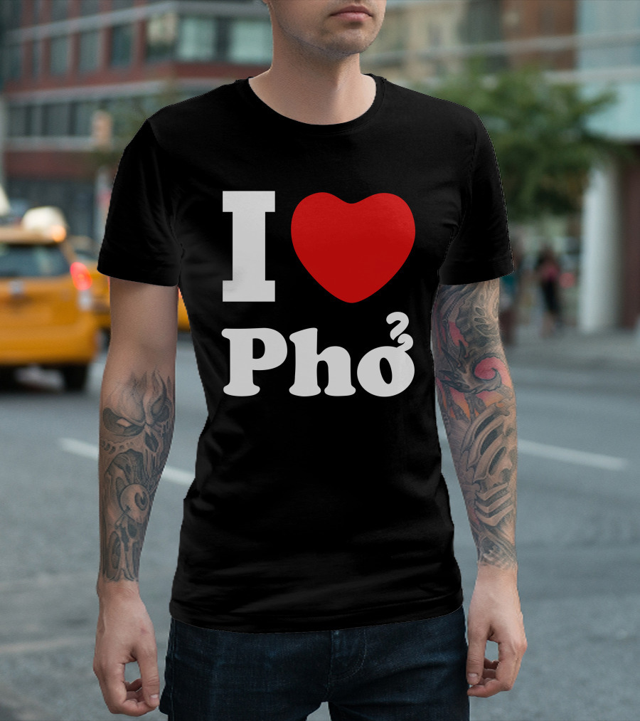 I Love Pho Black T-Shirt