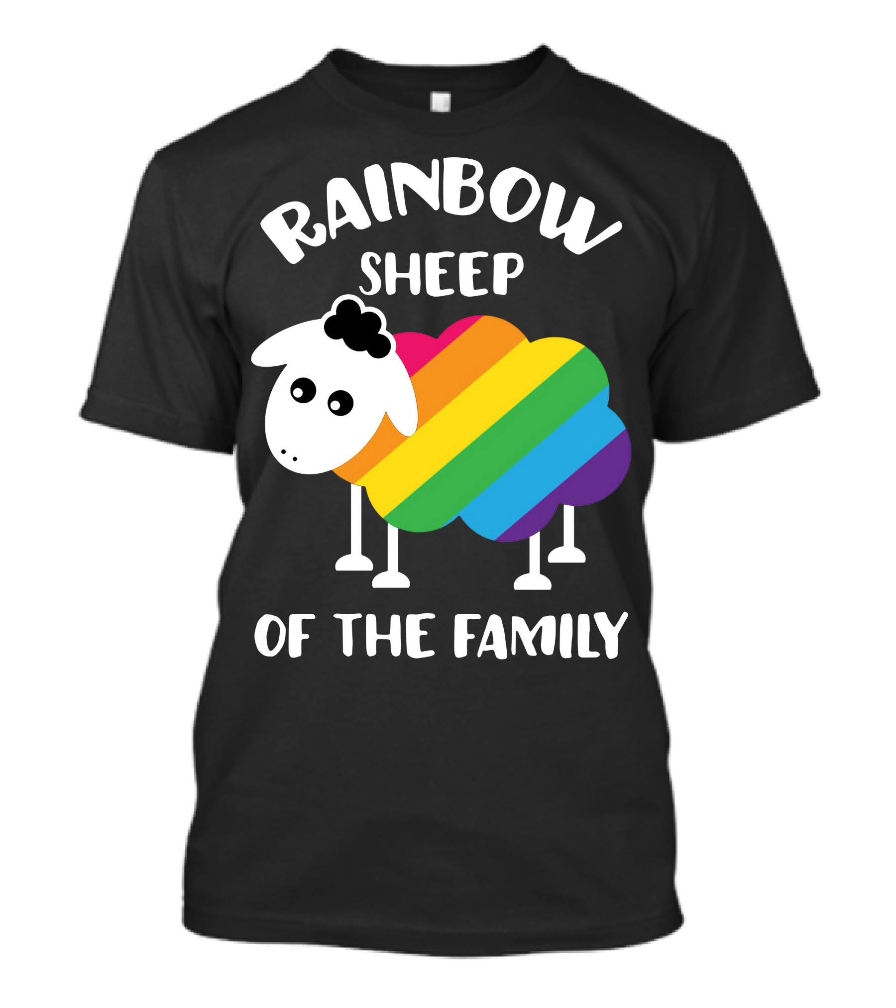 Rainbow Sheep Cute Colorful Pride Symbol Family T-Shirt