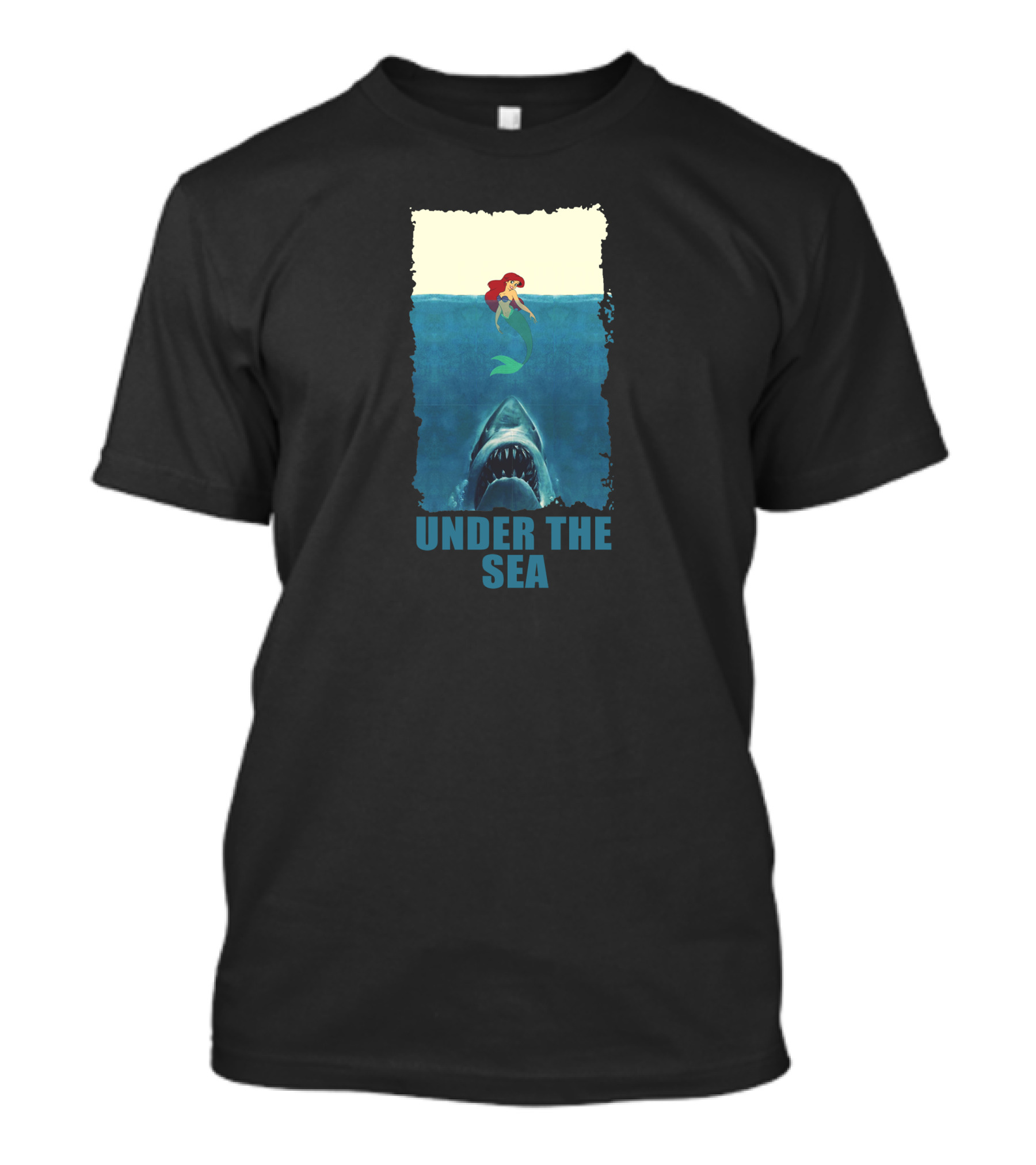 Under The Sea Mermaid And Jaws Mashup T-Shirt