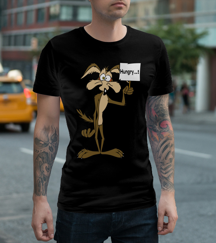Wiley Coyote Hungry Sign T-Shirt