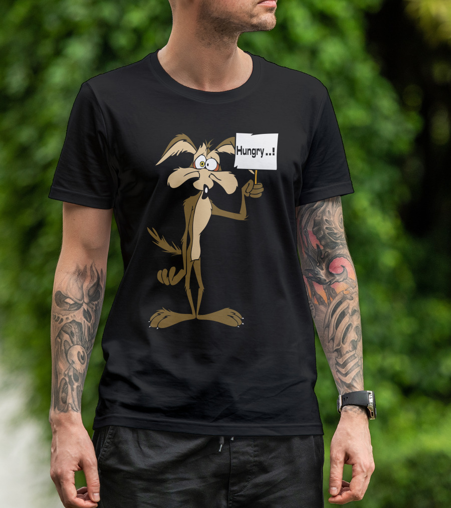 Wiley Coyote Hungry Sign T-Shirt