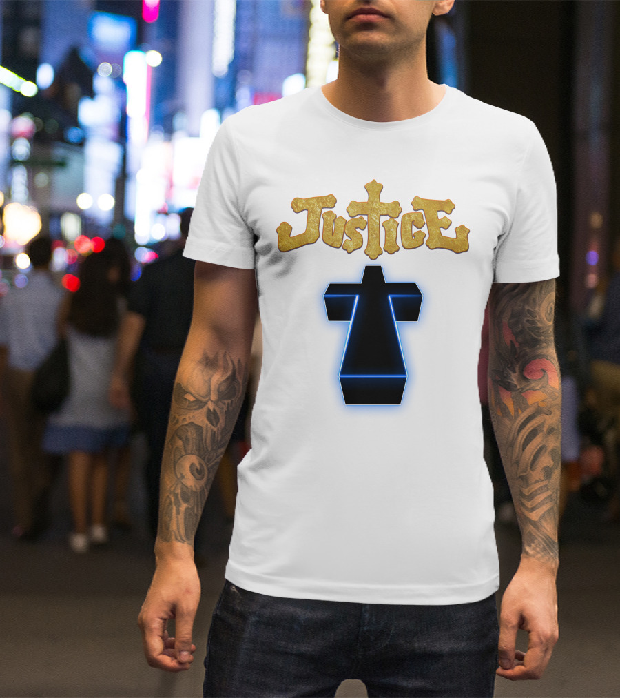 Justice Neon Cross T-Shirt