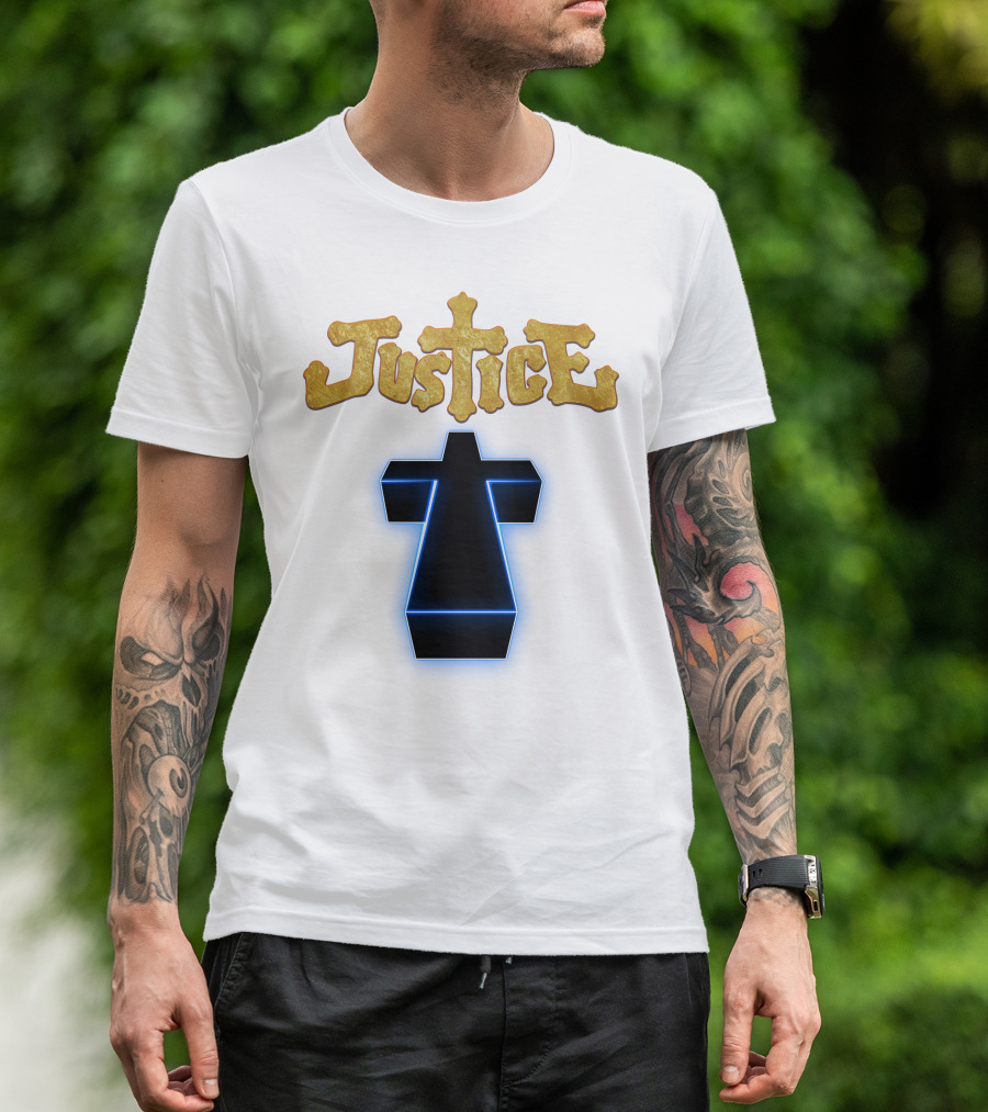 Justice Neon Cross T-Shirt