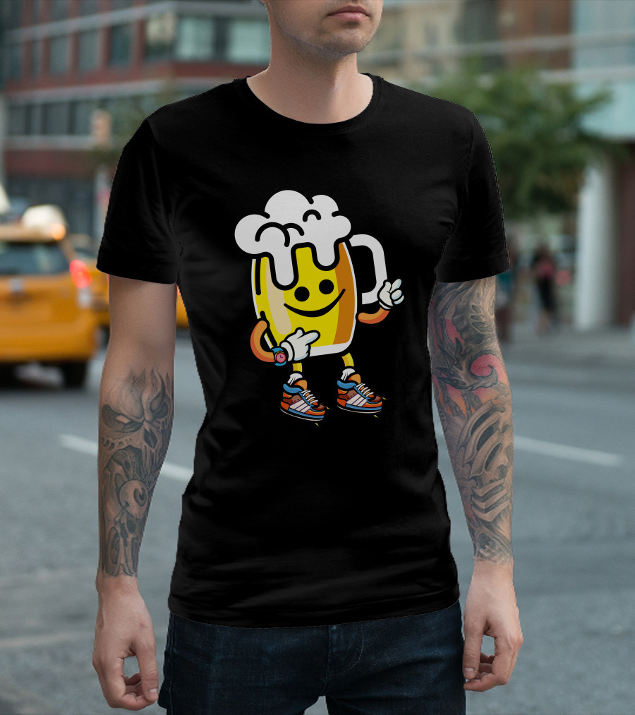 Better Beer Smiling Mug Cartoon T-Shirt