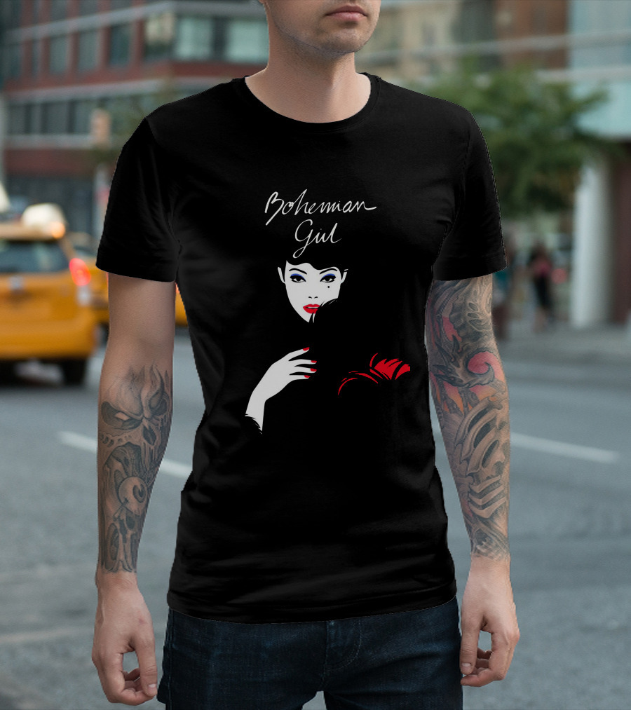 Bohemian Girl Elegant Bold Fashion T-Shirt