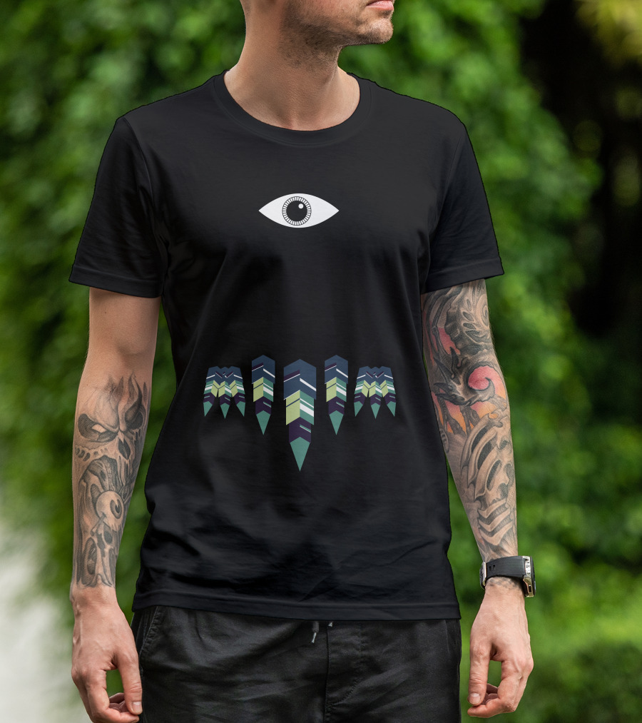Boho Style Tribal Eye With Arrows And Feathers T-Shirt