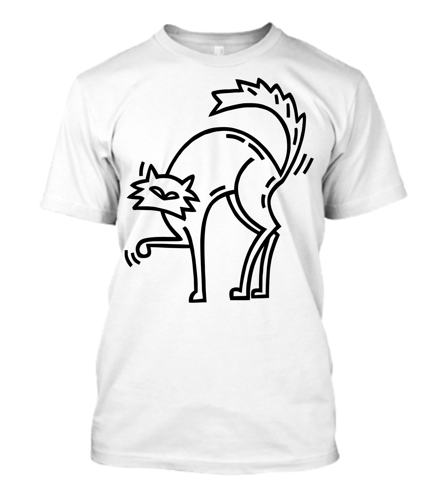 Cat Royalty Feline Majesty Iconic Outline T-Shirt
