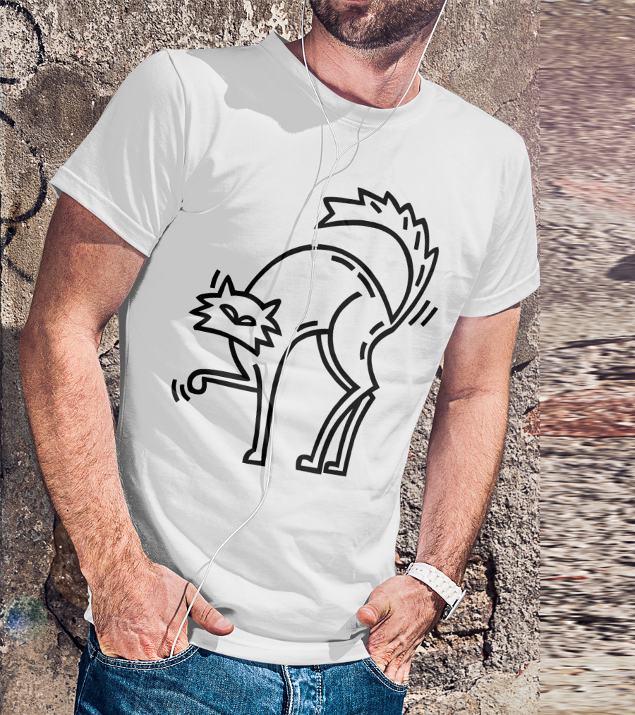 Cat Royalty Feline Majesty Iconic Outline T-Shirt