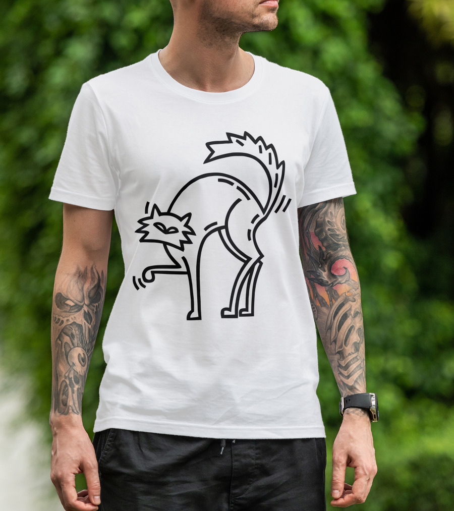 Cat Royalty Feline Majesty Iconic Outline T-Shirt