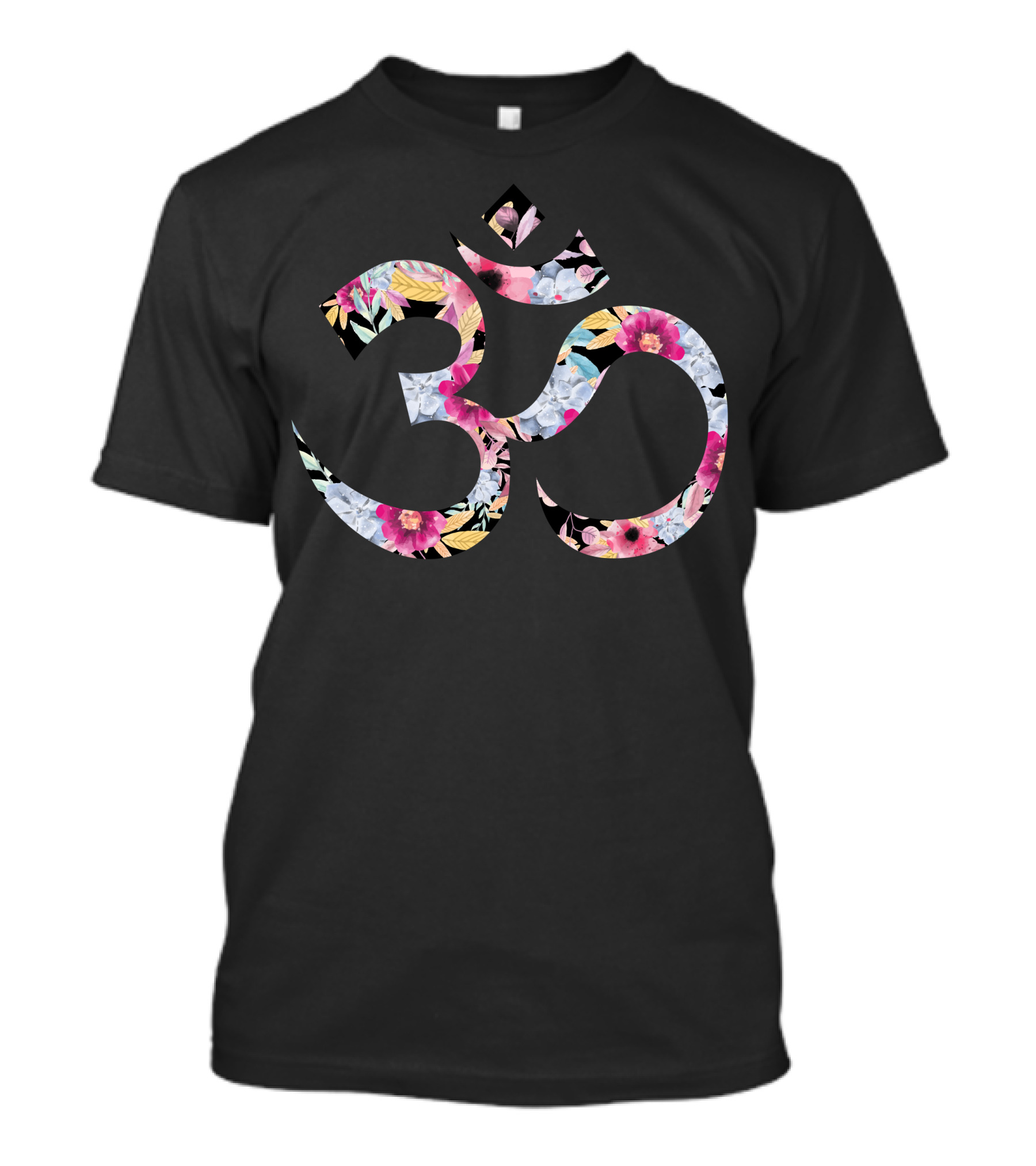 Floral Om Symbol Yoga Fashion Zen Spirituality Meditation T-Shirt