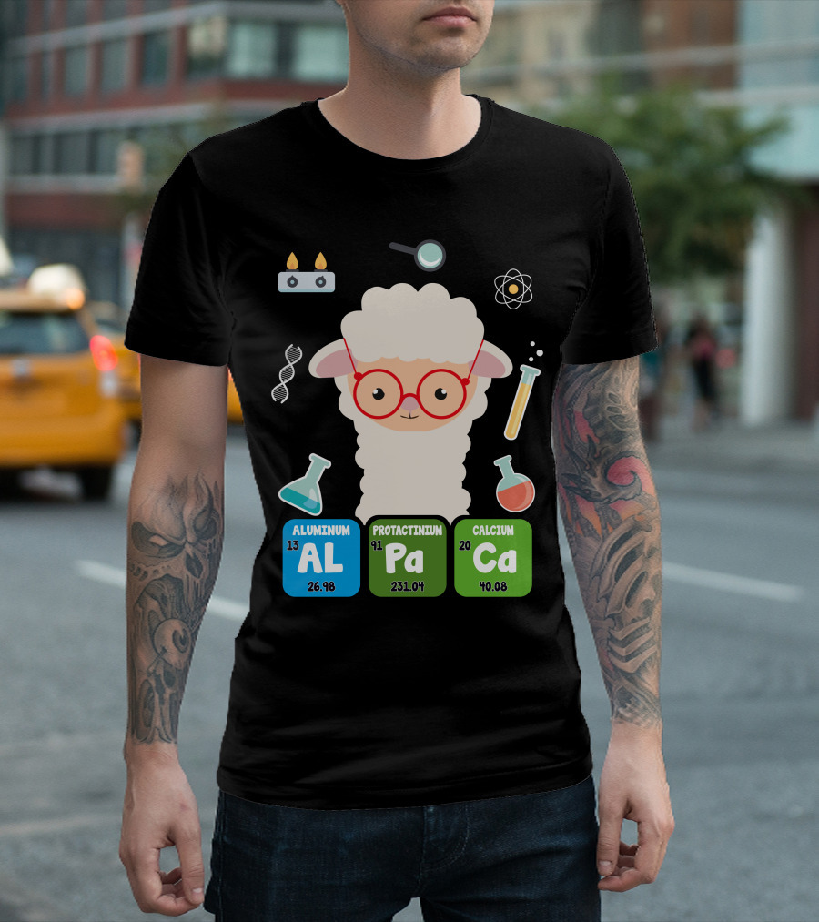 Aluminum Protactinium Calcium Science Alpaka Elements T-Shirt