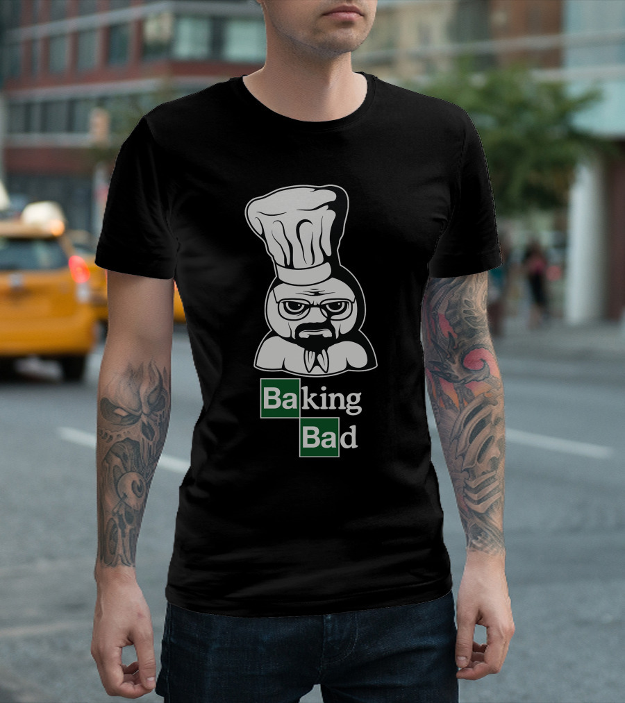 Baking Bad Chef Character Icon With Breaking Bad T-Shirt