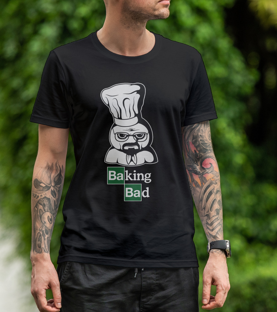 Baking Bad Chef Character Icon With Breaking Bad T-Shirt