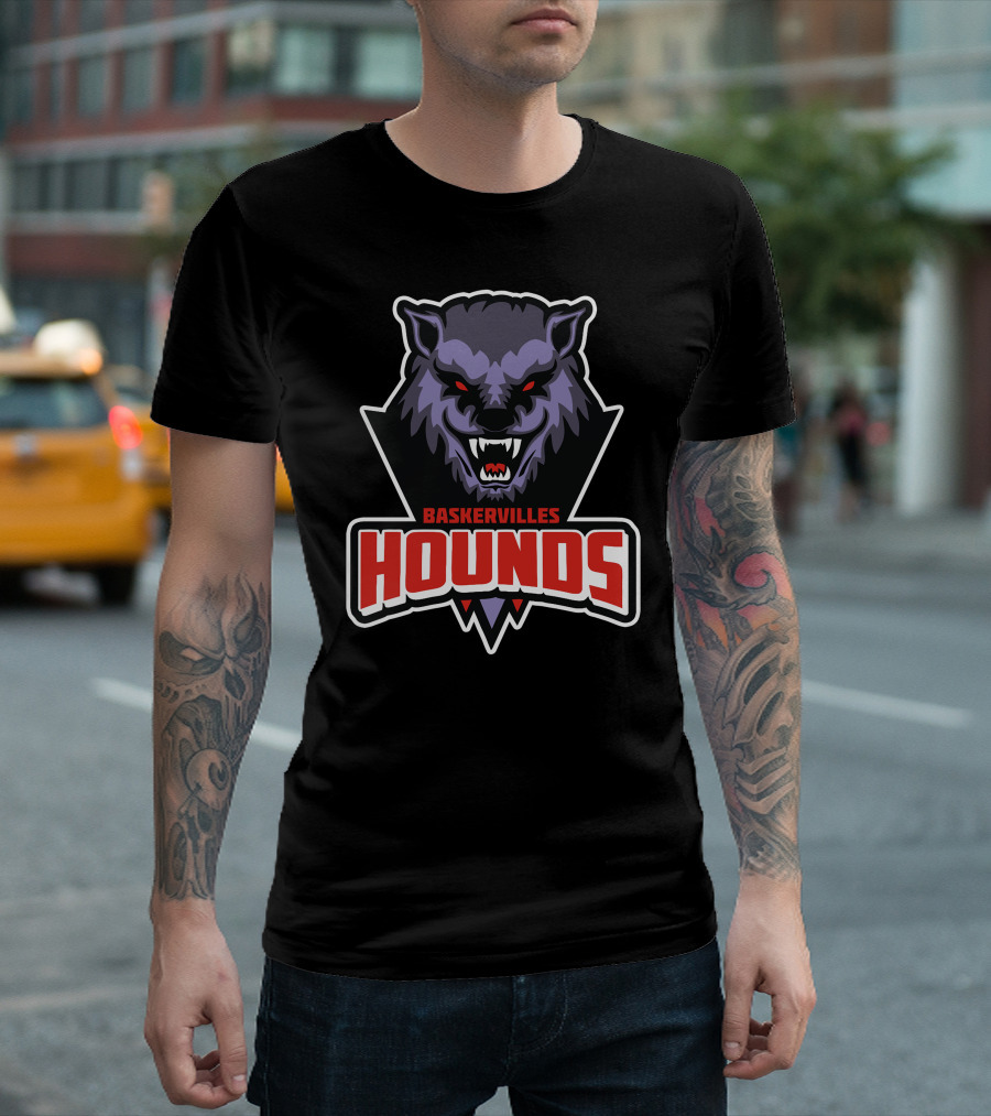 Baskervilles Hounds Fierce Wolf Emblem T-Shirt