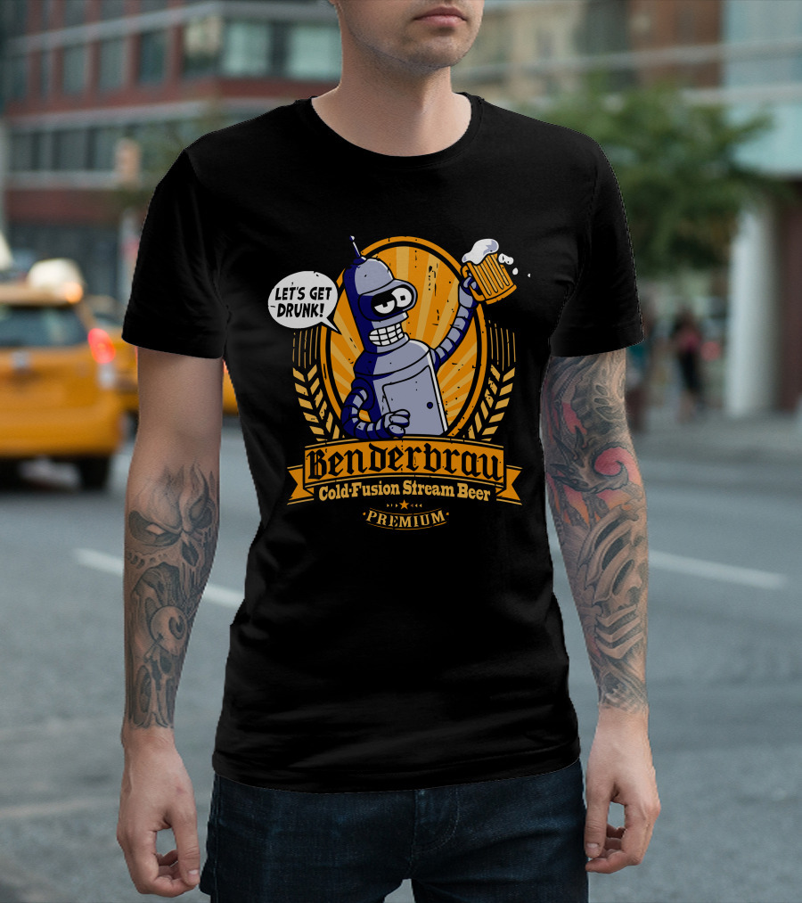 Benderbrau Cold-Fusion Stream Beer Let's Get Drunk Premium T-Shirt