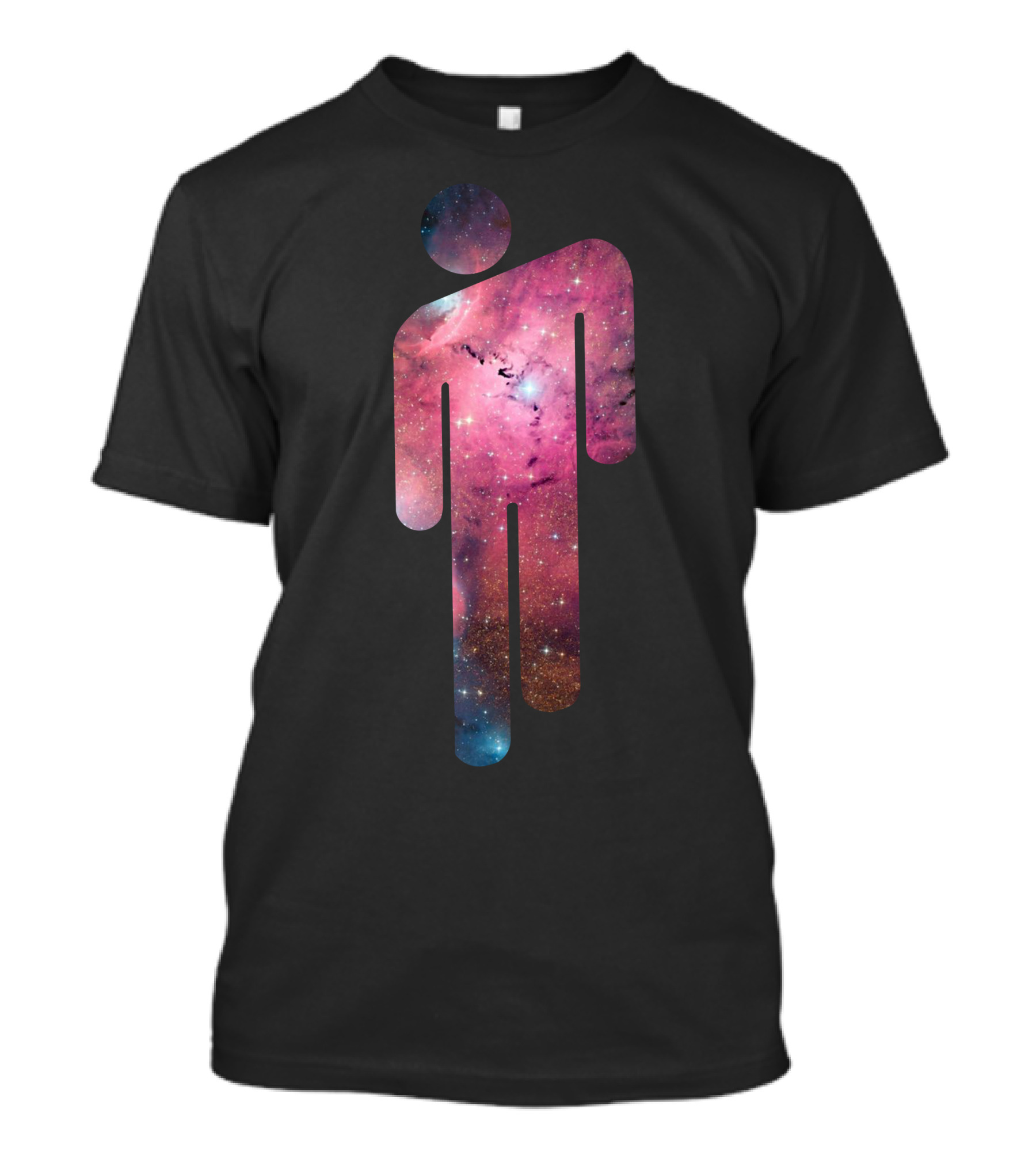 Billie Eilish Symbol Pink Blue Galaxy T-Shirt