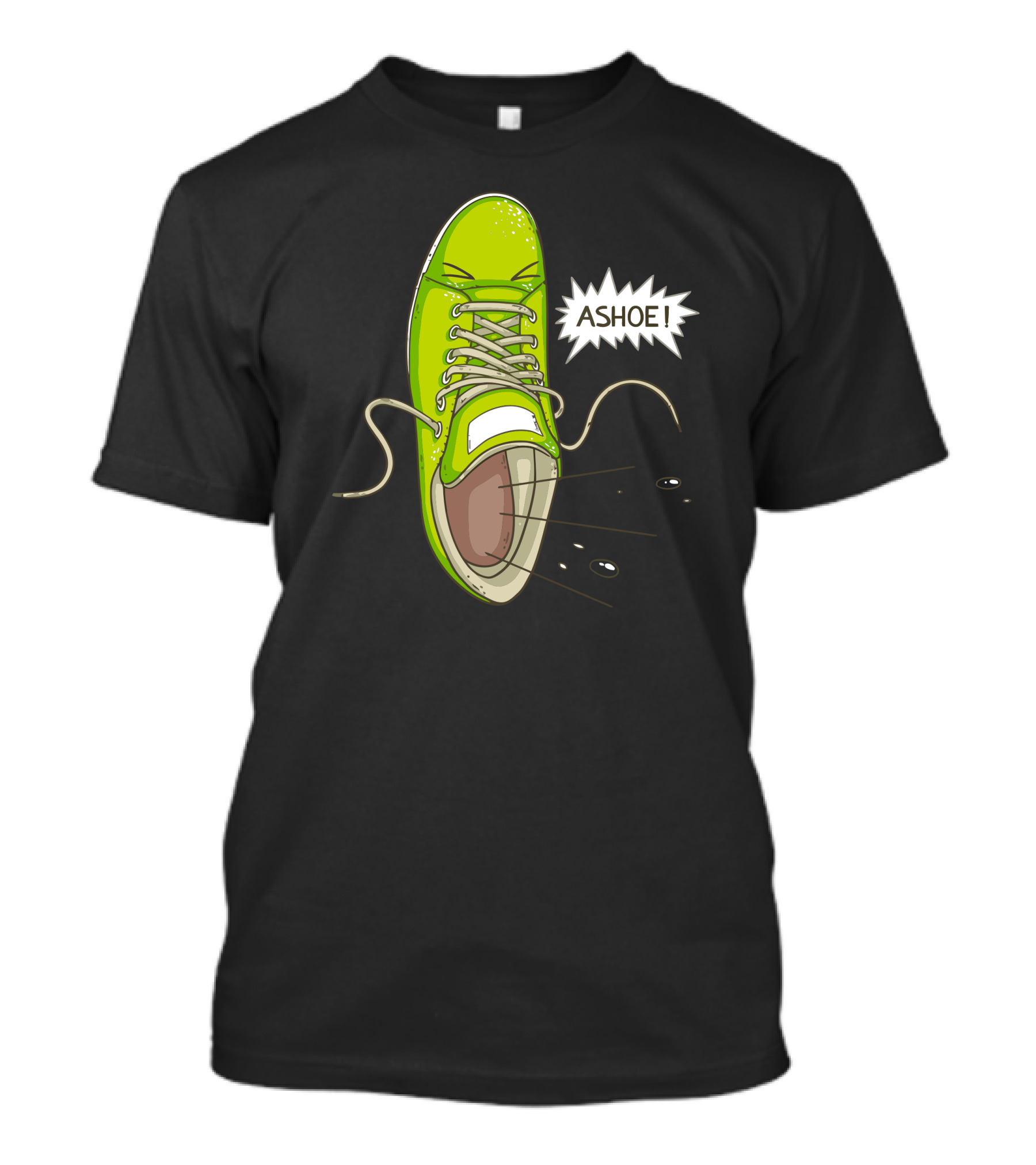 Ashoe Bless You Sneezing Green Shoe T-Shirt