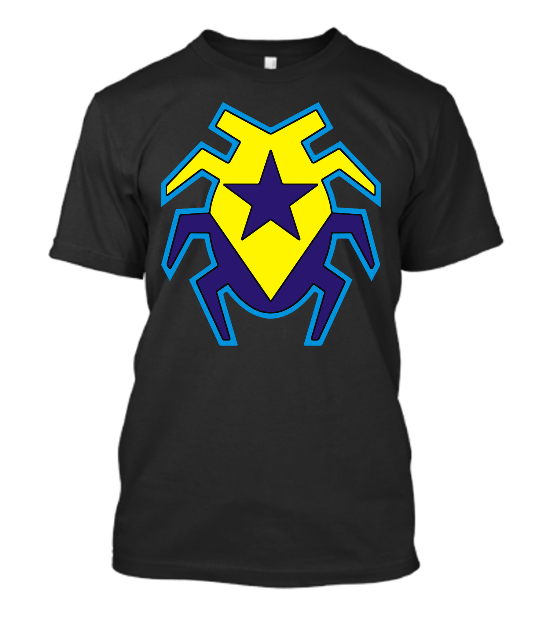Blue Gold Star Insect Emblem T-Shirt