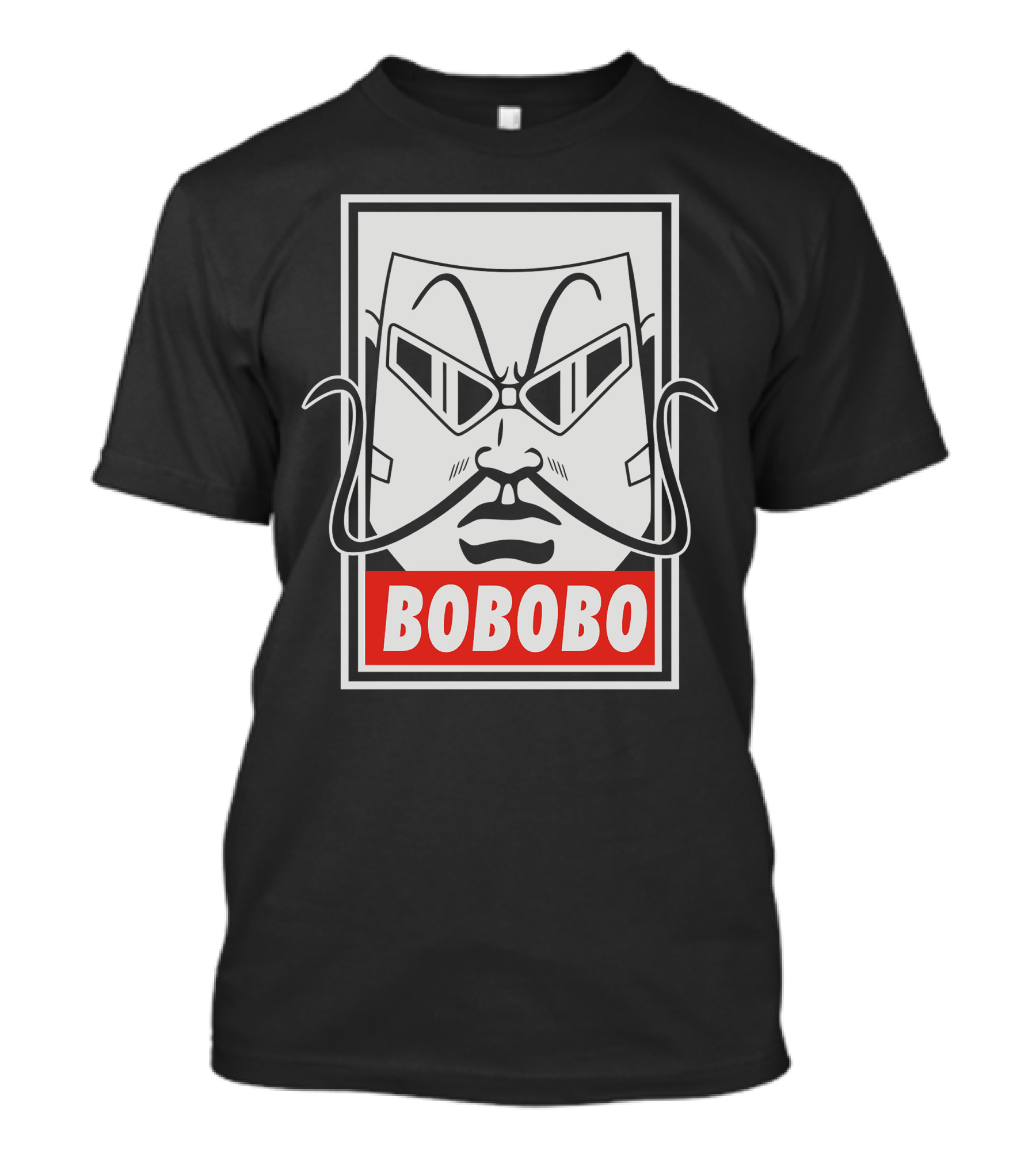 BOBOBO Stylized Mustache Glasses Face T-Shirt