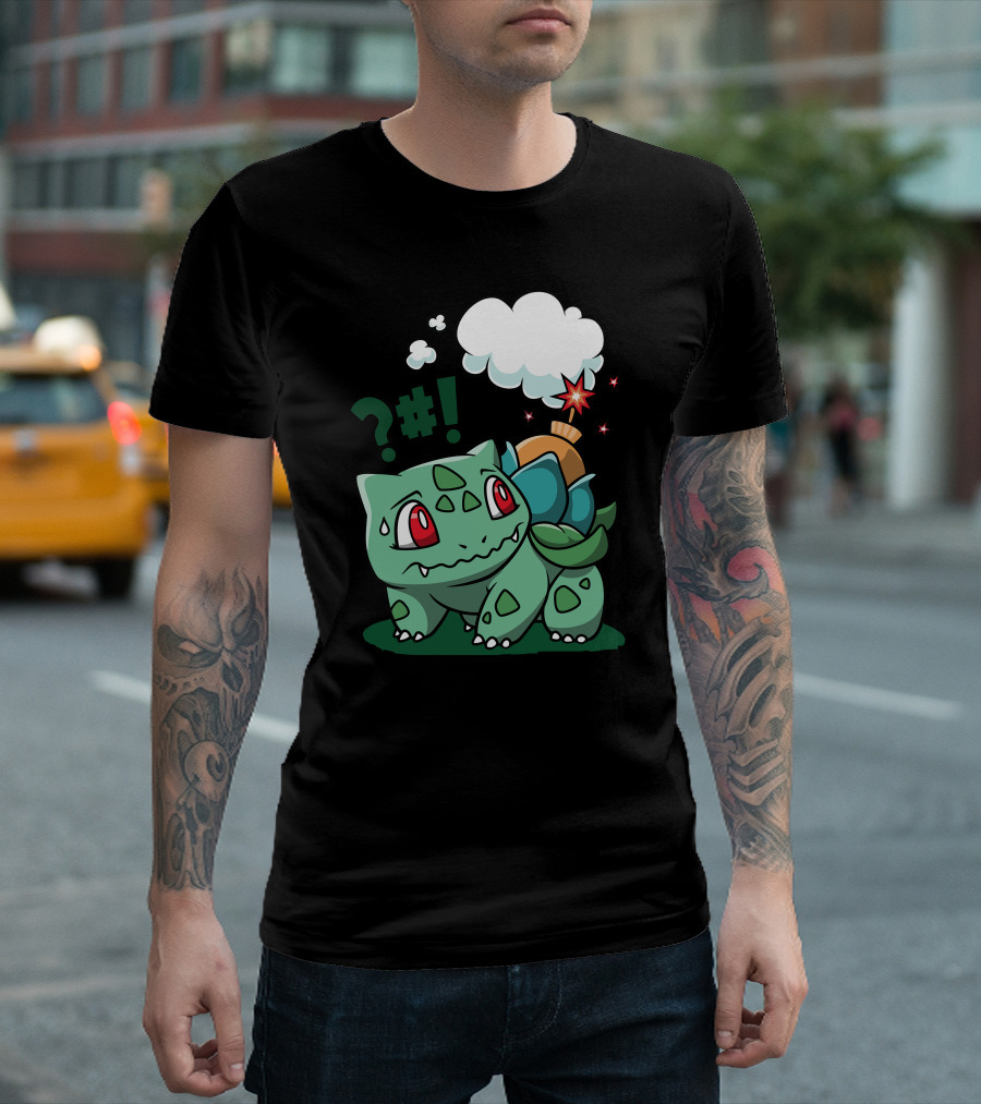 Bombasaur Question Bubble Explosion Comic T-Shirt