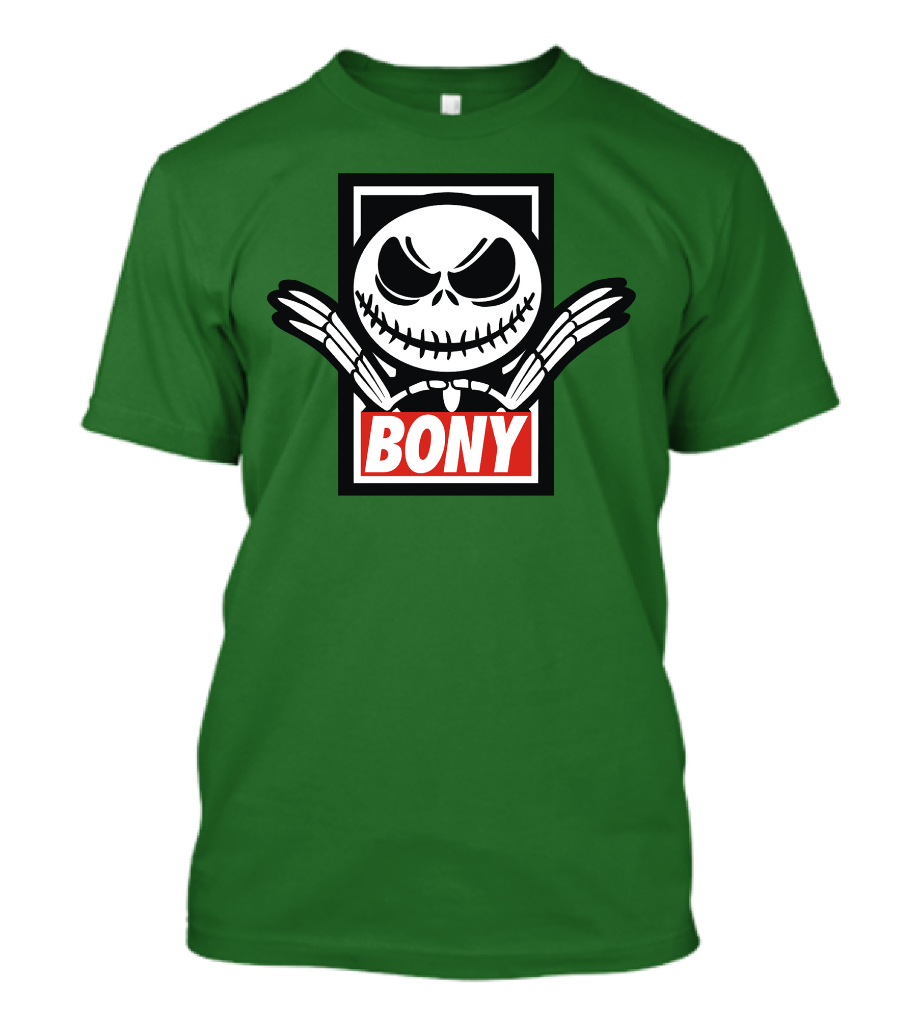 Bony Jack Skellington Style Icon With Crossed Bones T-Shirt
