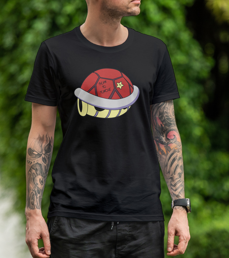 Born To Tongue Red Shell Star T-Shirt