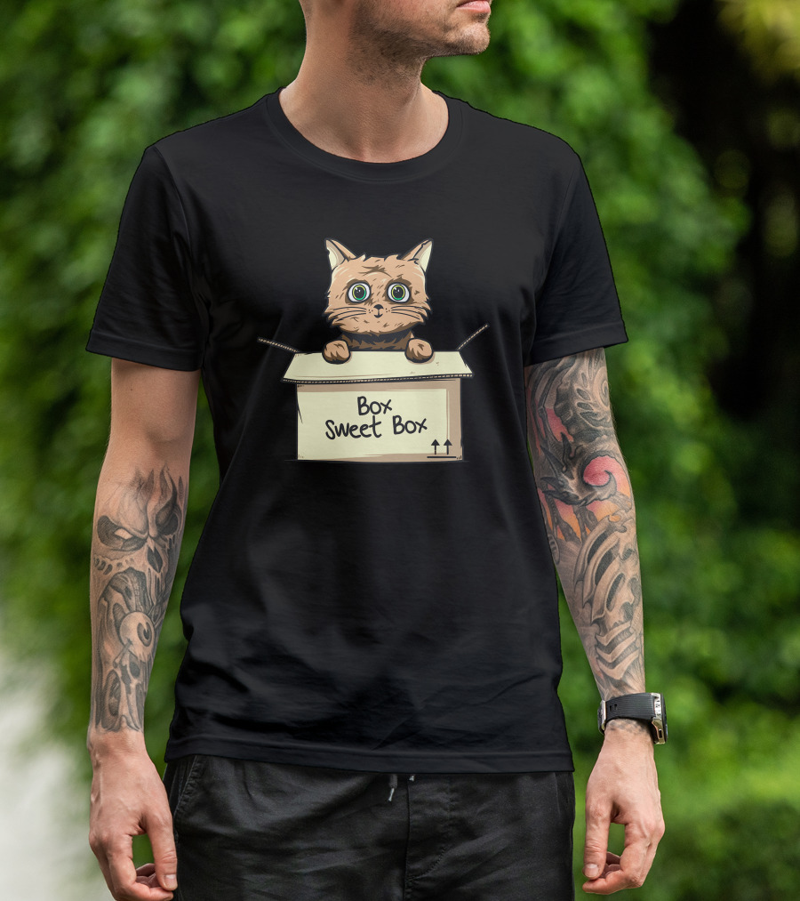 Box Sweet Box Cat In A Cardboard Box T-Shirt