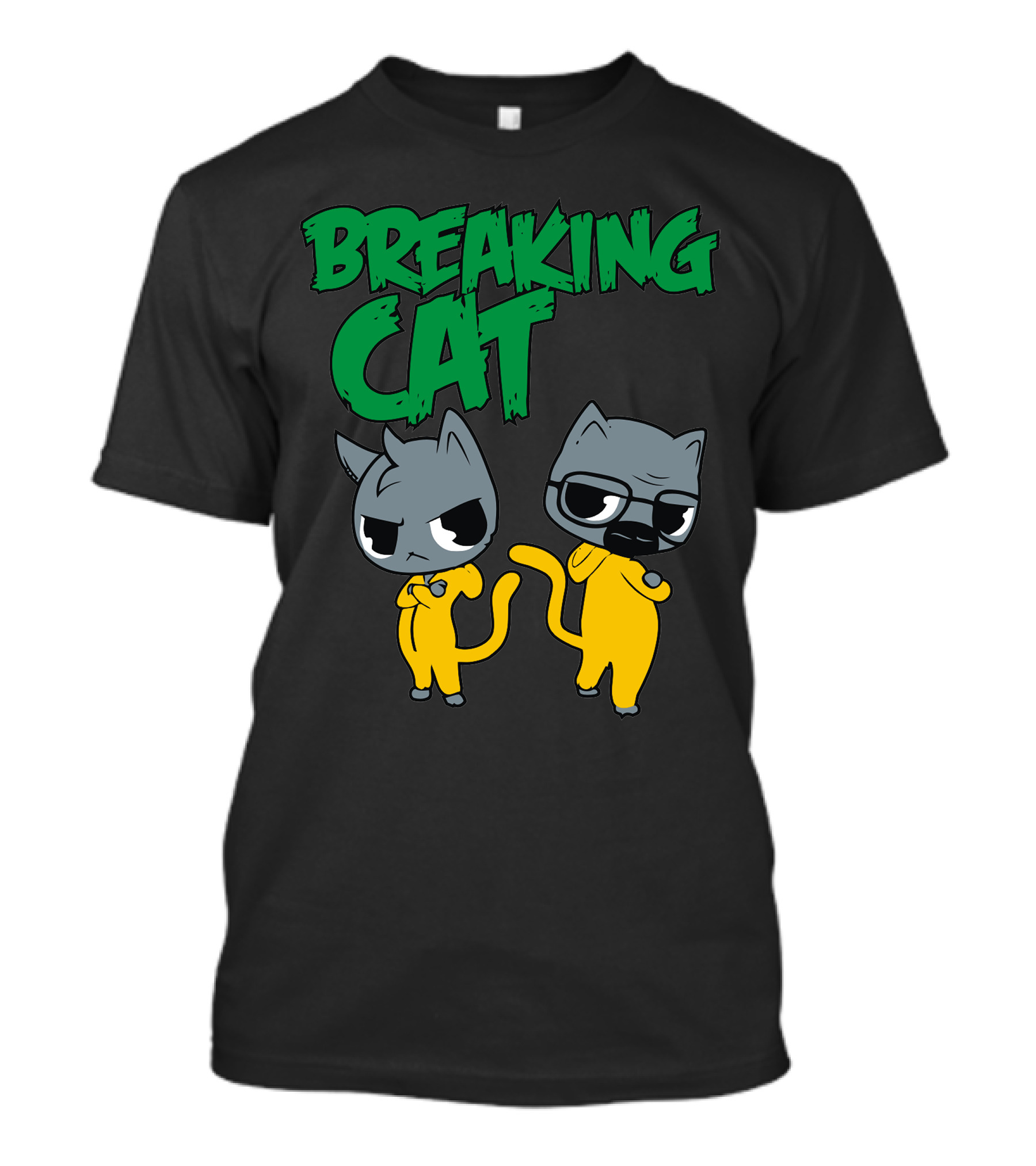Breaking Cat Cartoon Parody In Chemical Hazmat Suits T-Shirt