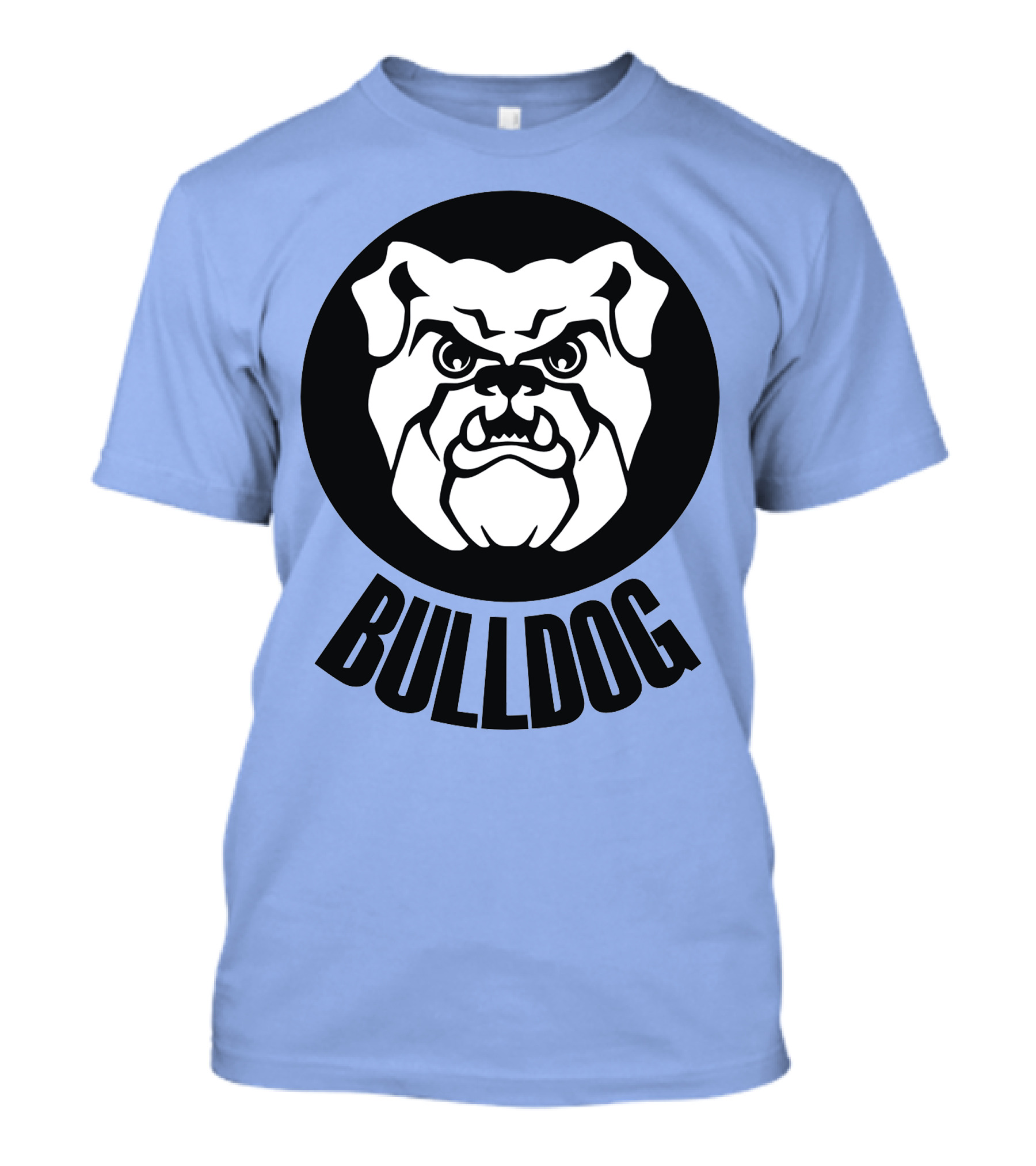 Bulldog Fierce Face Emblem T-Shirt