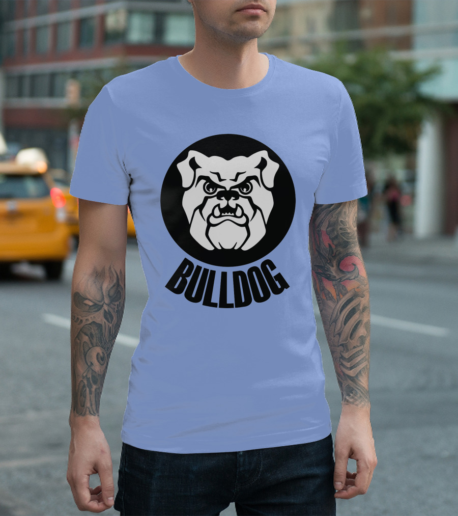 Bulldog Fierce Face Emblem T-Shirt