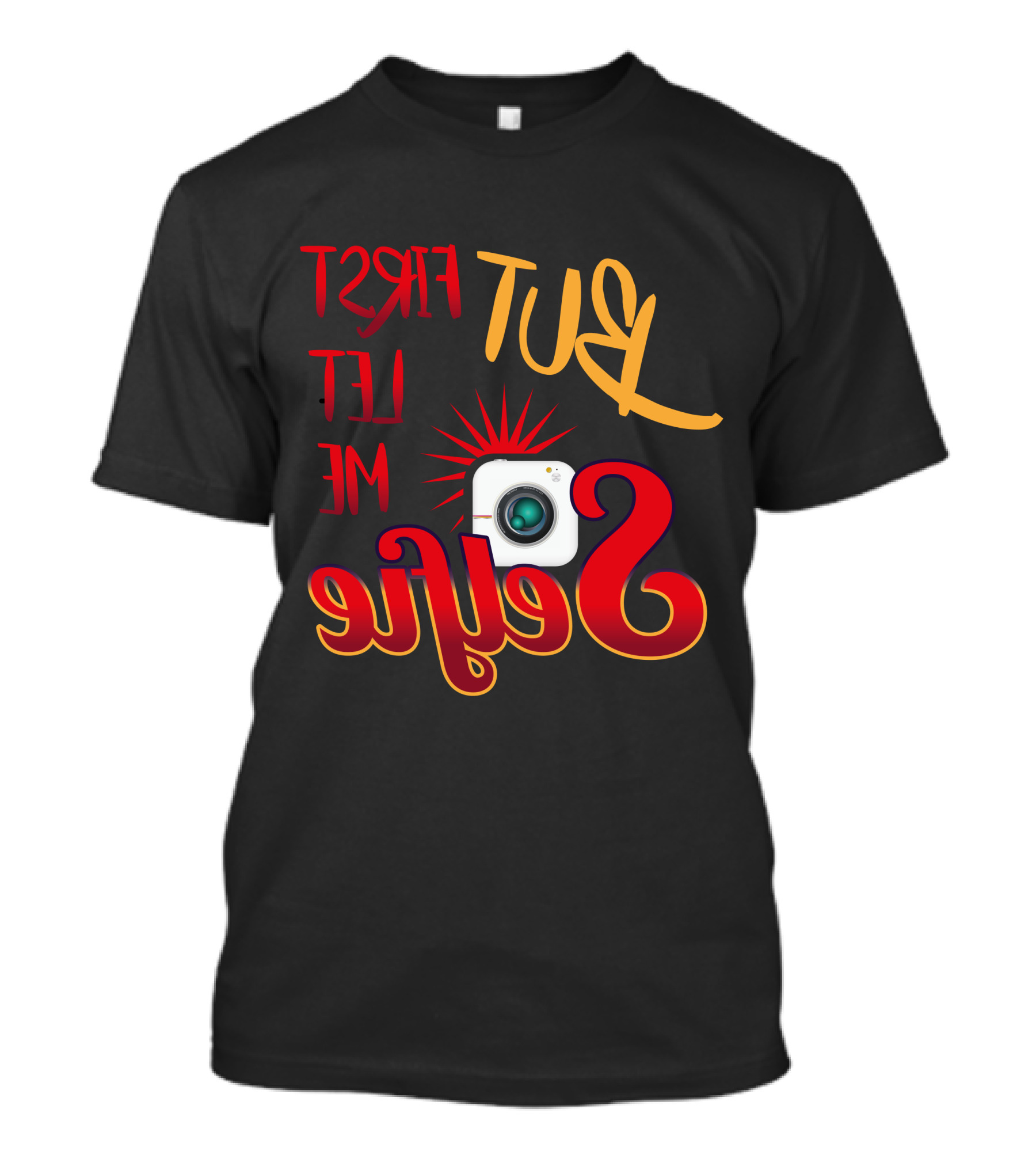 But First Let Me Selfie Retro Camera Burst T-Shirt