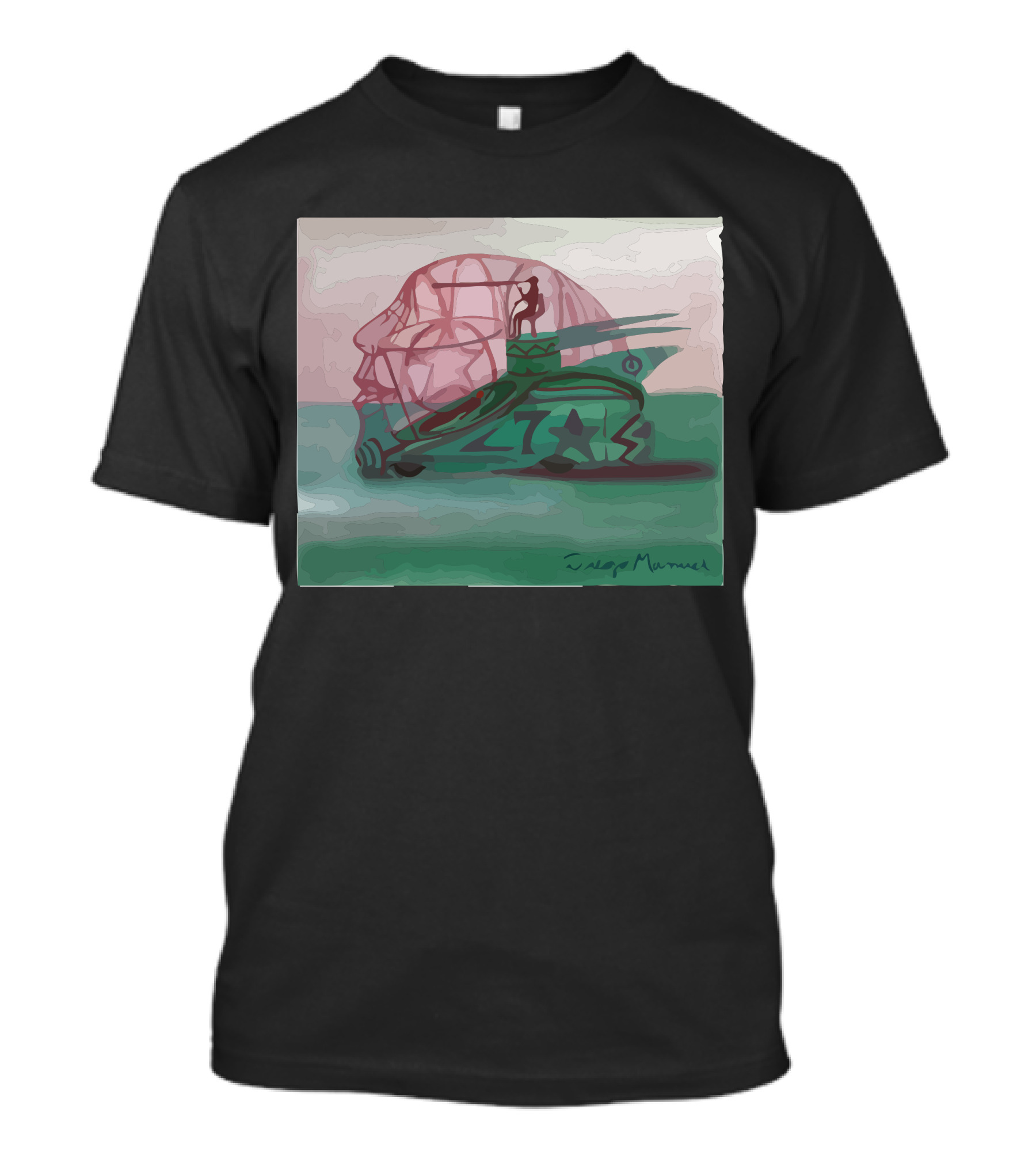Car Of The Future 27 Surreal Vehicle Painting By Diego Manuel T-Shirt