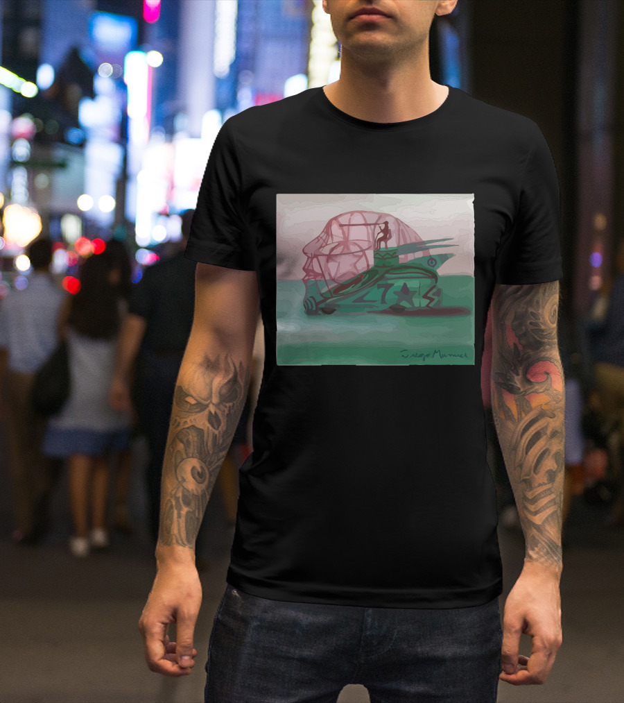 Car Of The Future 27 Surreal Vehicle Painting By Diego Manuel T-Shirt