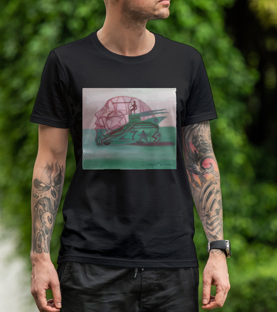 Car Of The Future 27 Surreal Vehicle Painting By Diego Manuel T-Shirt