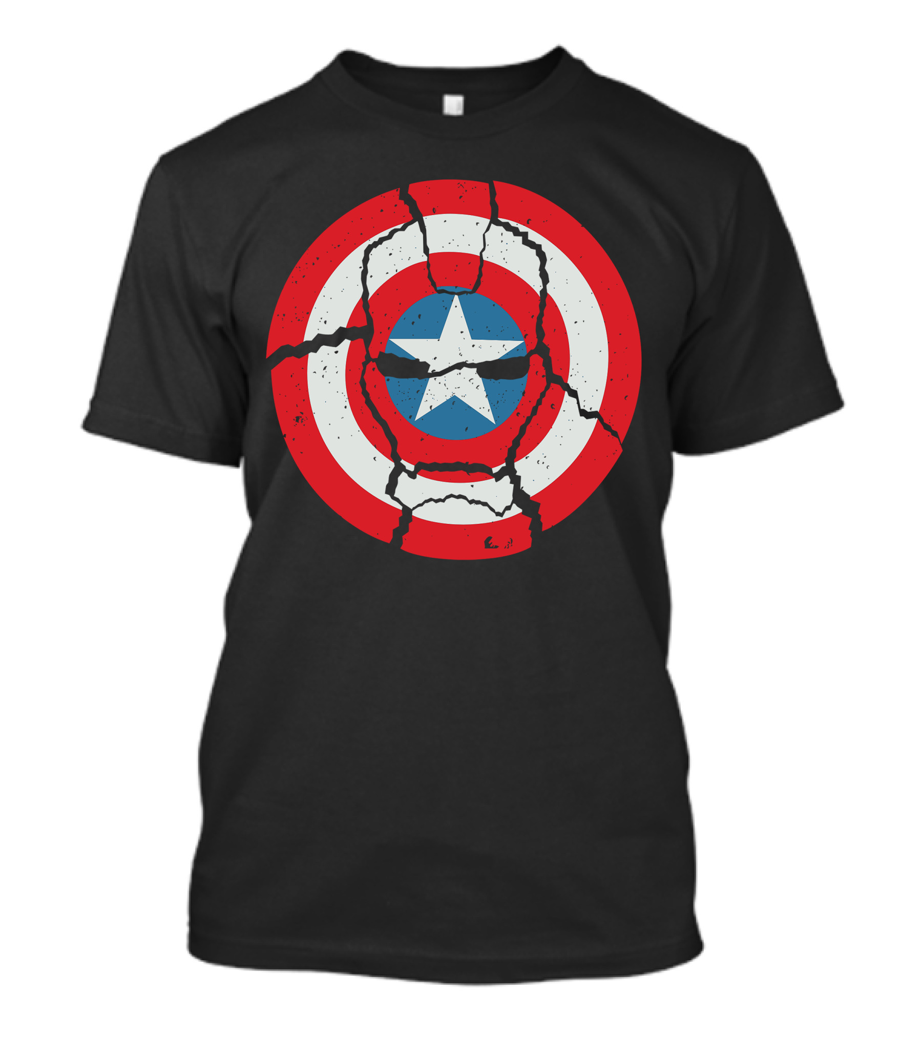 Cracked Shield Star Symbol Casualties Of War T-Shirt
