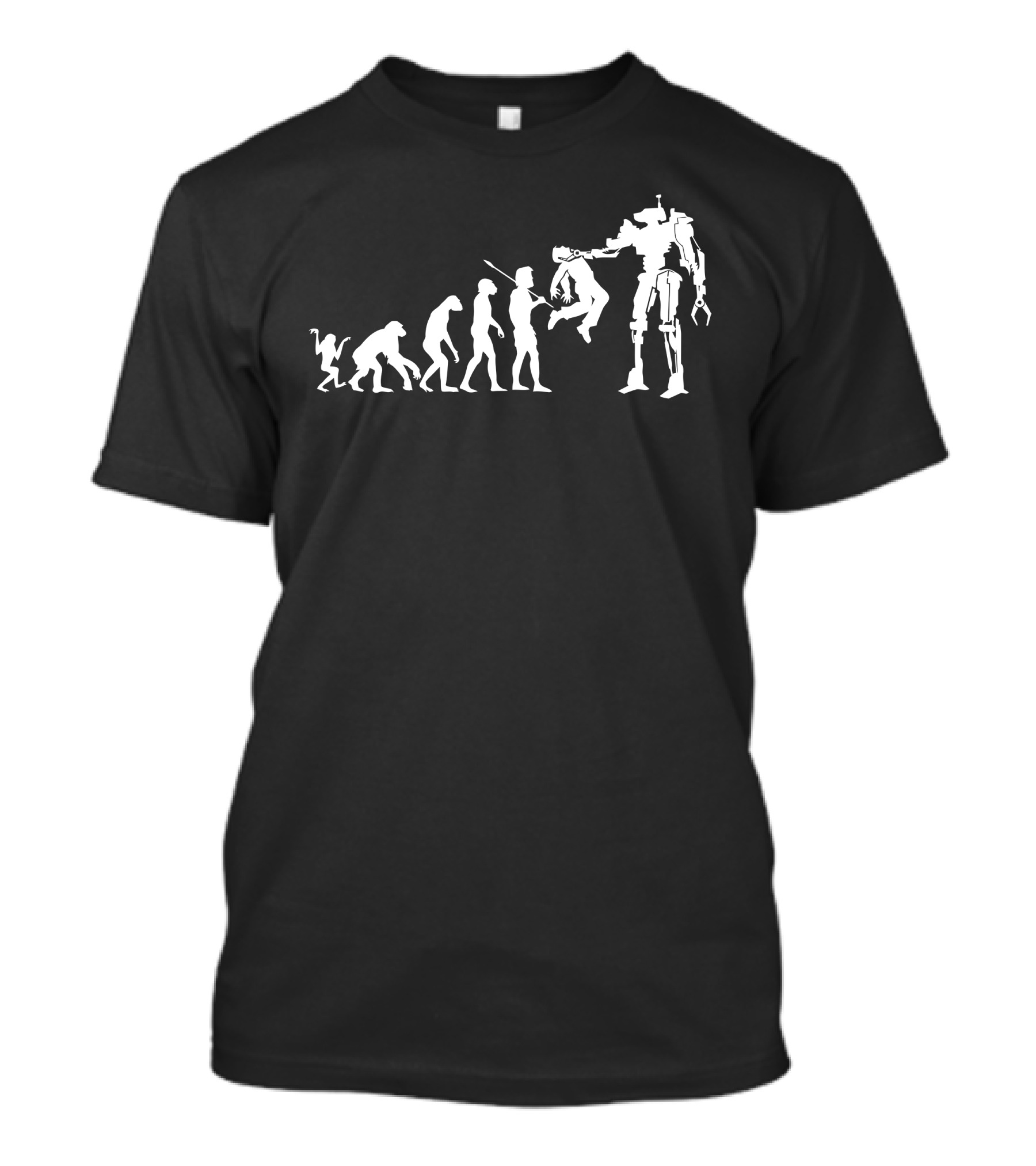 Evolution Humans To Robot Armageddon Sequence T-Shirt
